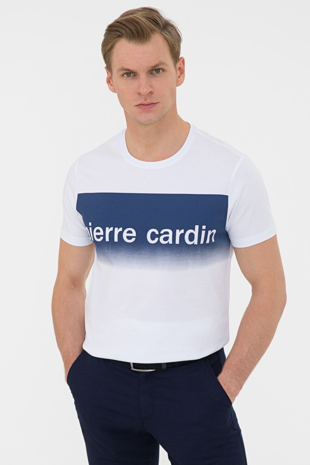Pierre Cardin Beyaz Erkek T-Shirt