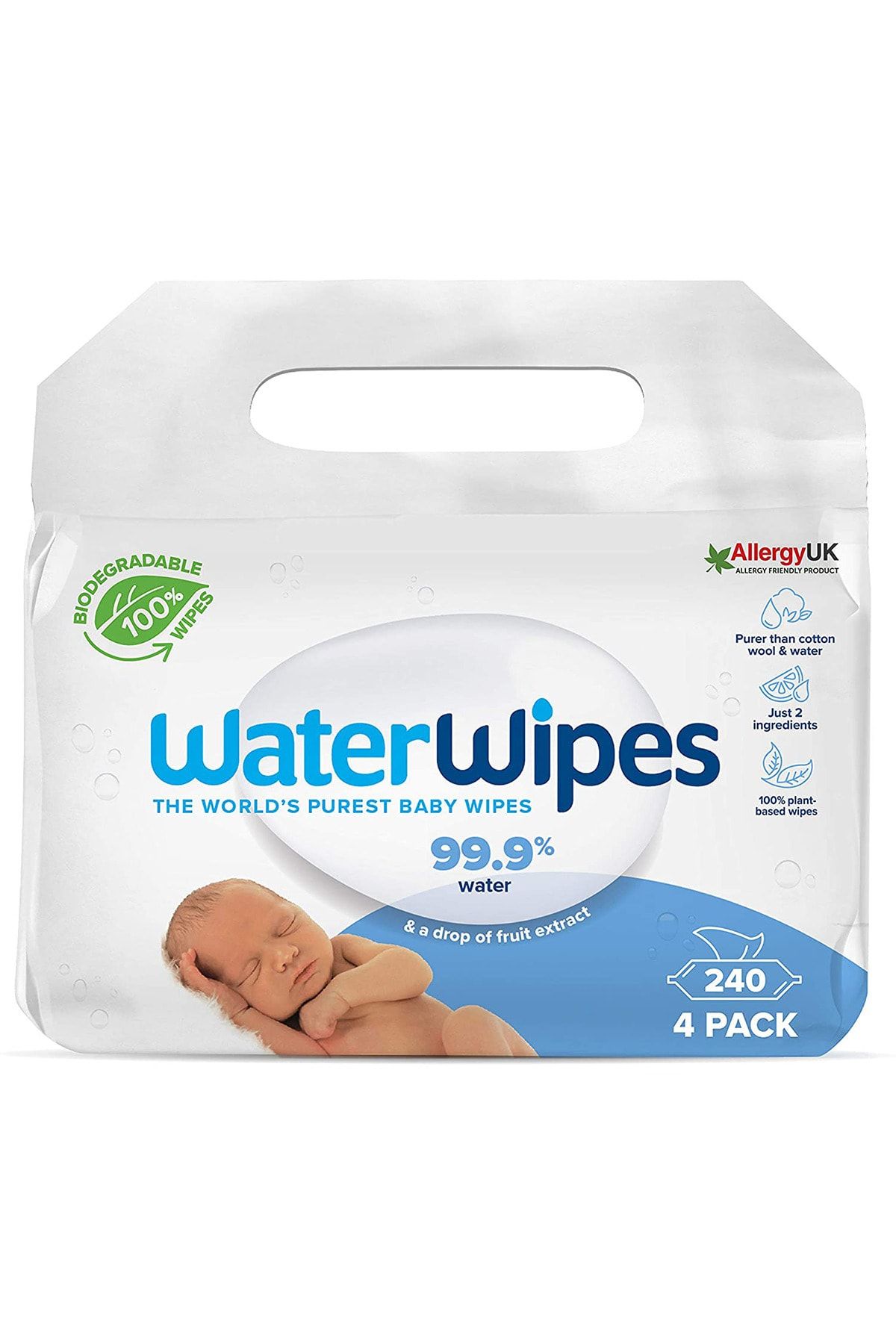 WaterWipes Yeni Biodegradable Original Baby Wipes (4x60 - 240 Yaprak)