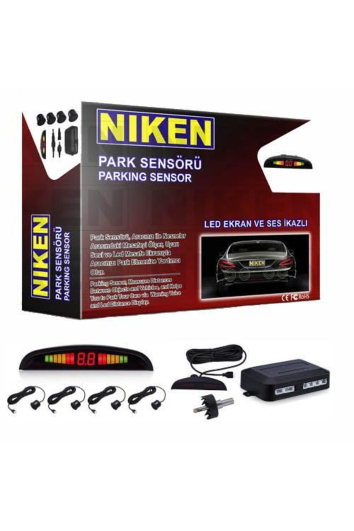 Niken Park Sensörü Ekranlı Ve Ses Ikazlı Garantili Siyah