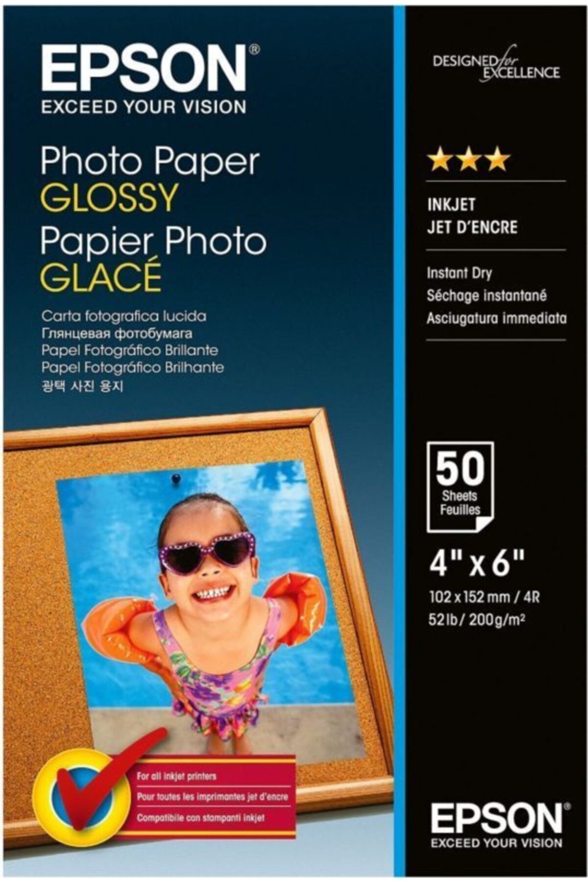 Epson 10x15cm 200 Gram 50 Li Fotoğraf Kağıdı S042547