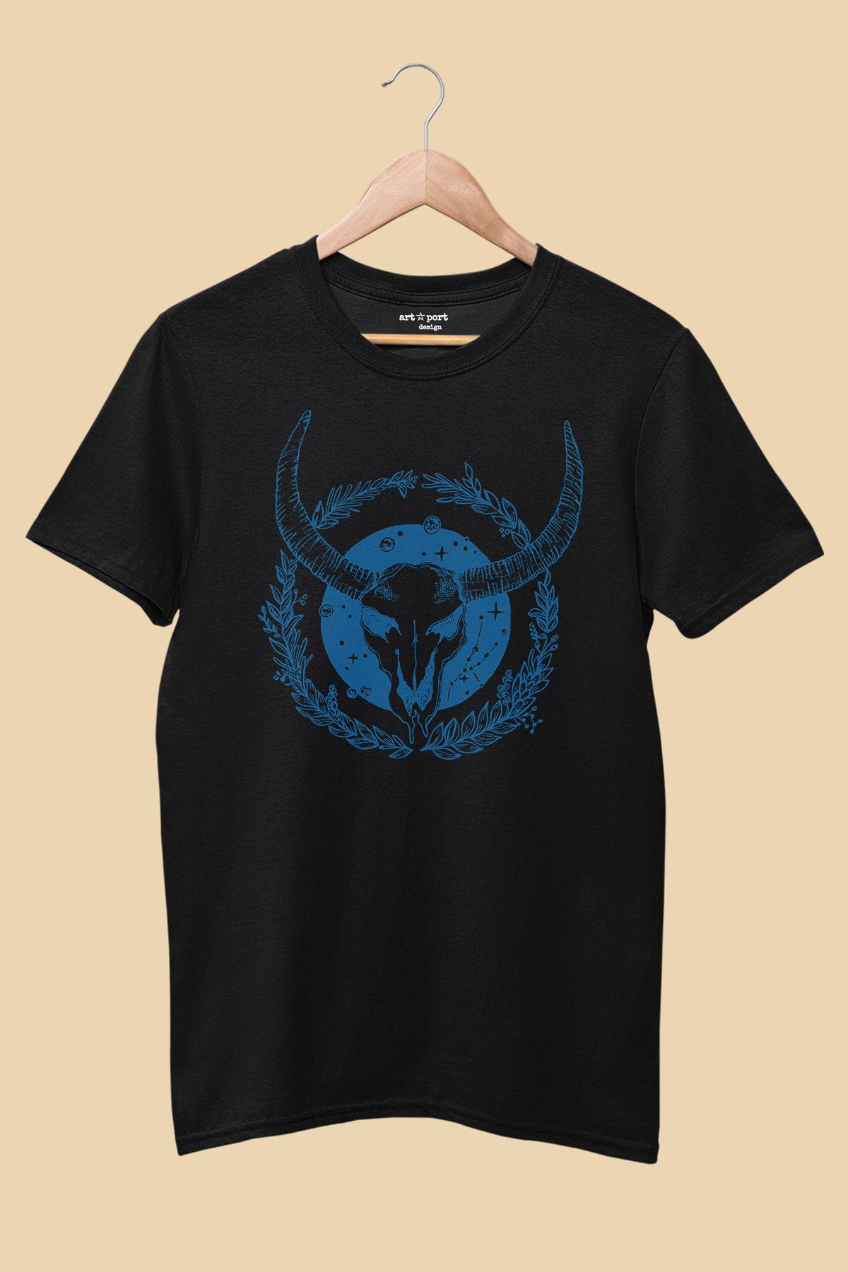 Artaport Design Unisex Siyah Ruh Öküzü Tasarım Baskılı T-shirt