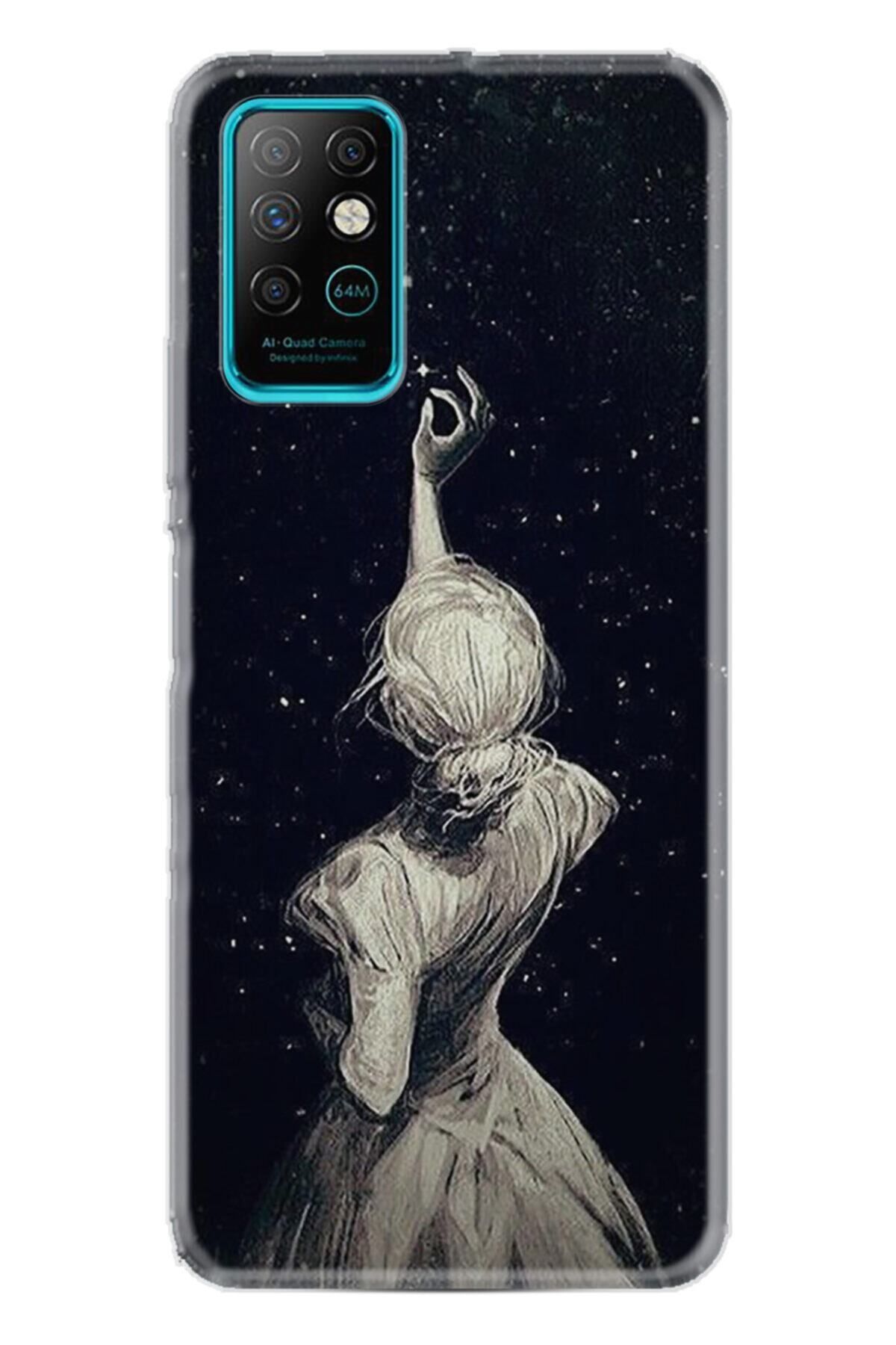 Kılıfland Infınıx Note 8 Kılıf Desenli Silikon Kılıf Star Woman 1332