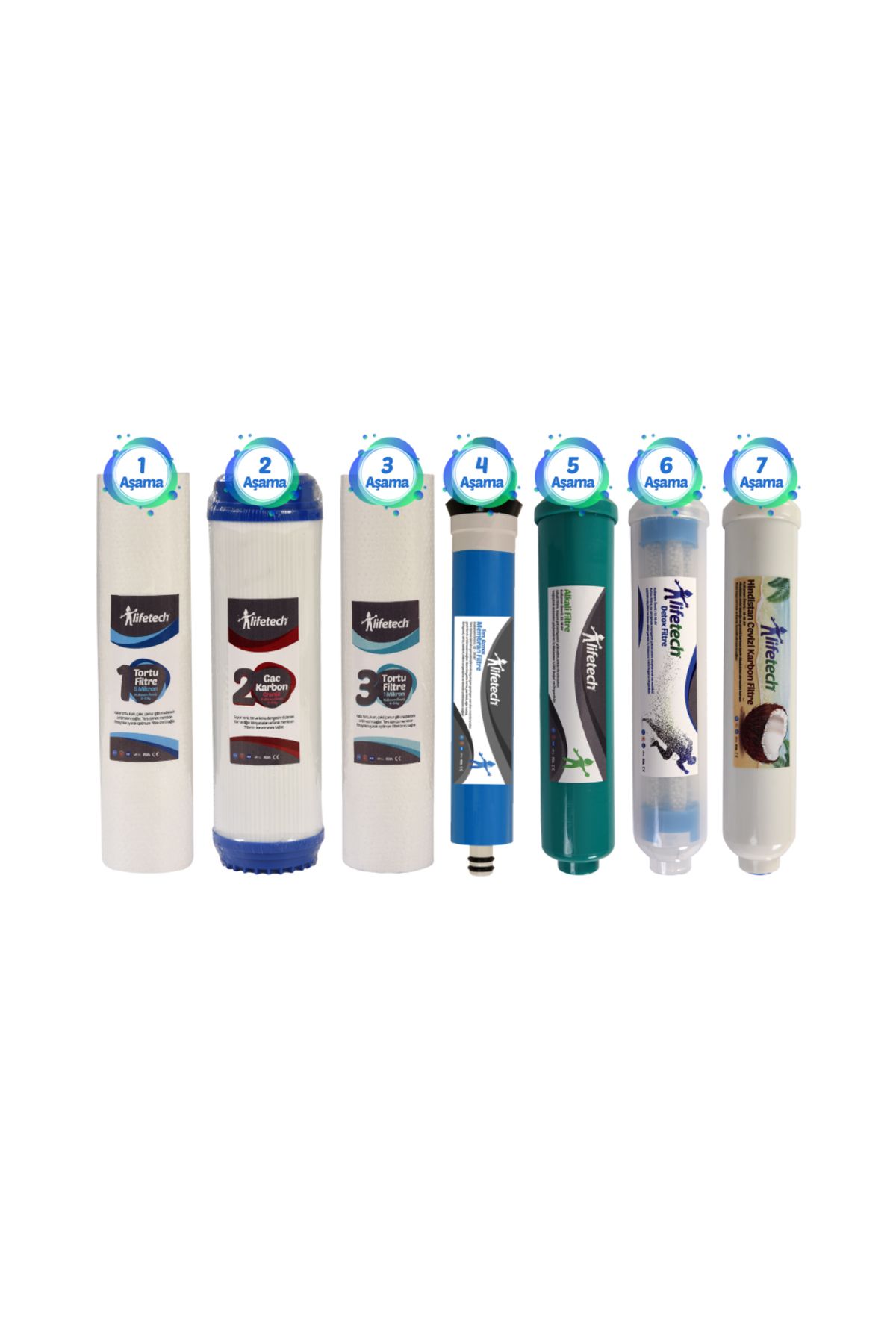 Lifetech 7 Aşama Filtre Seti (membran Filtreli)