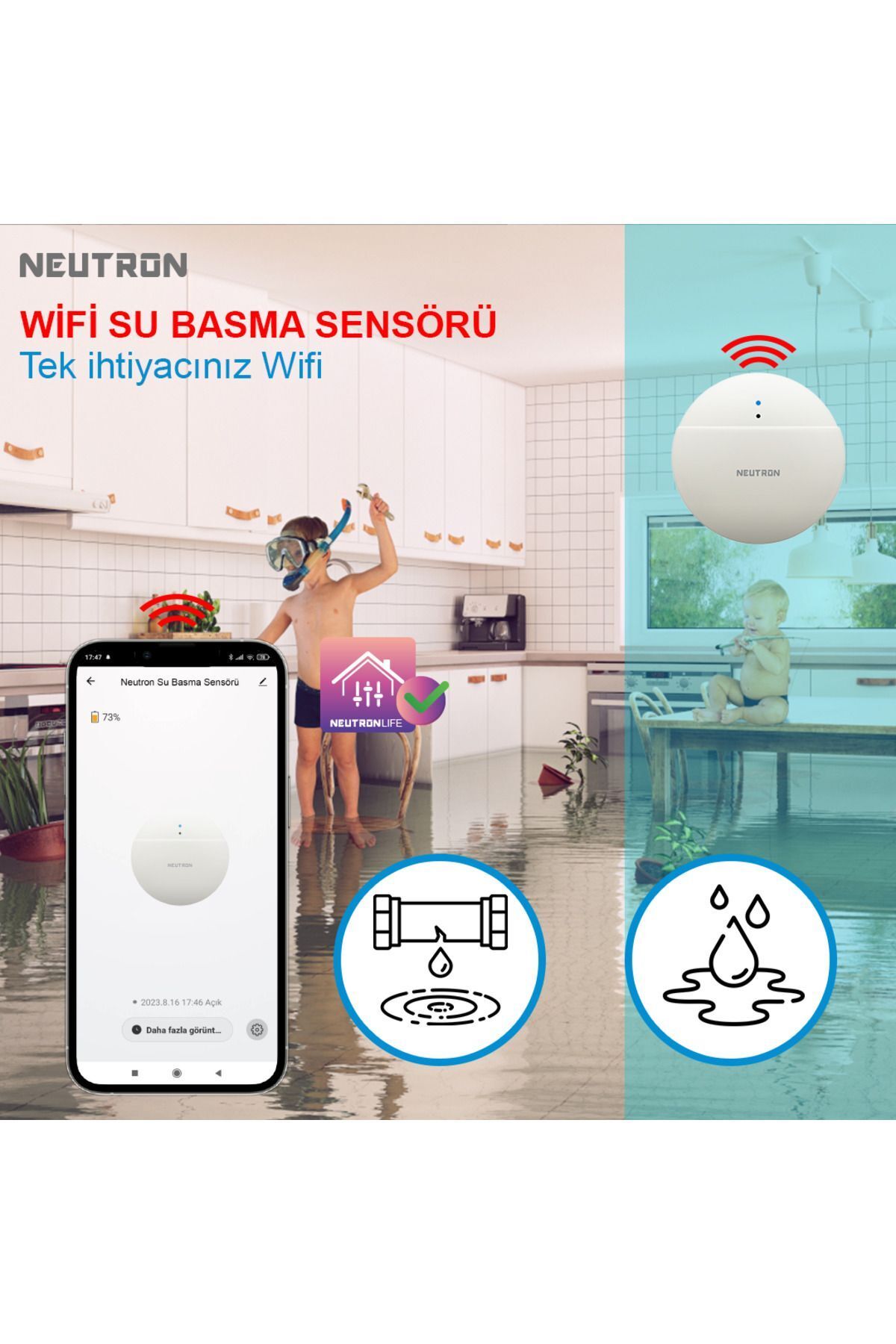 NEUTRON Wifi Su Basma Sensörü