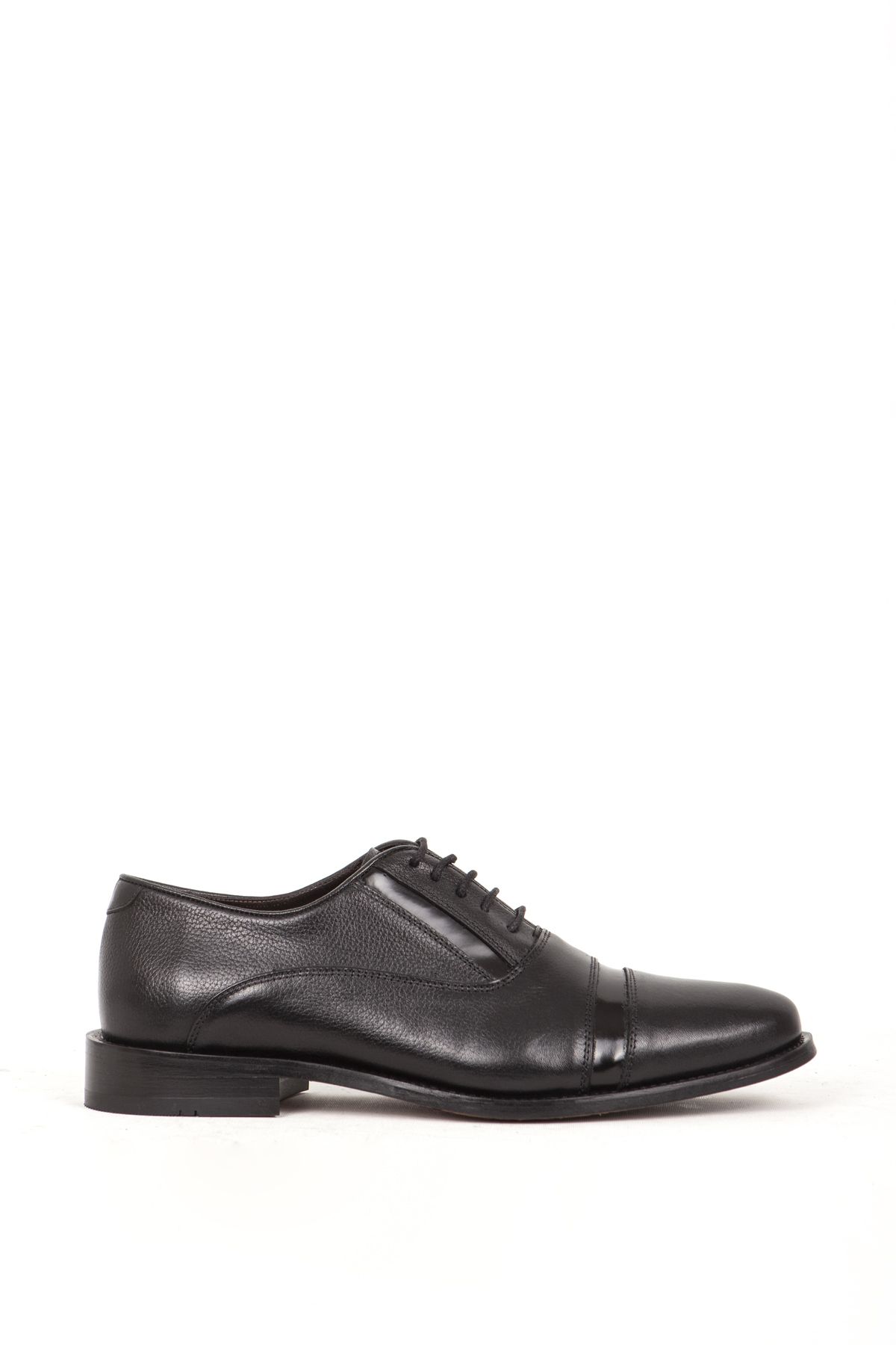 DANACI 359 Gerçek Deri Kösele Taban Erkek Klasik Ayakkabı Siyah