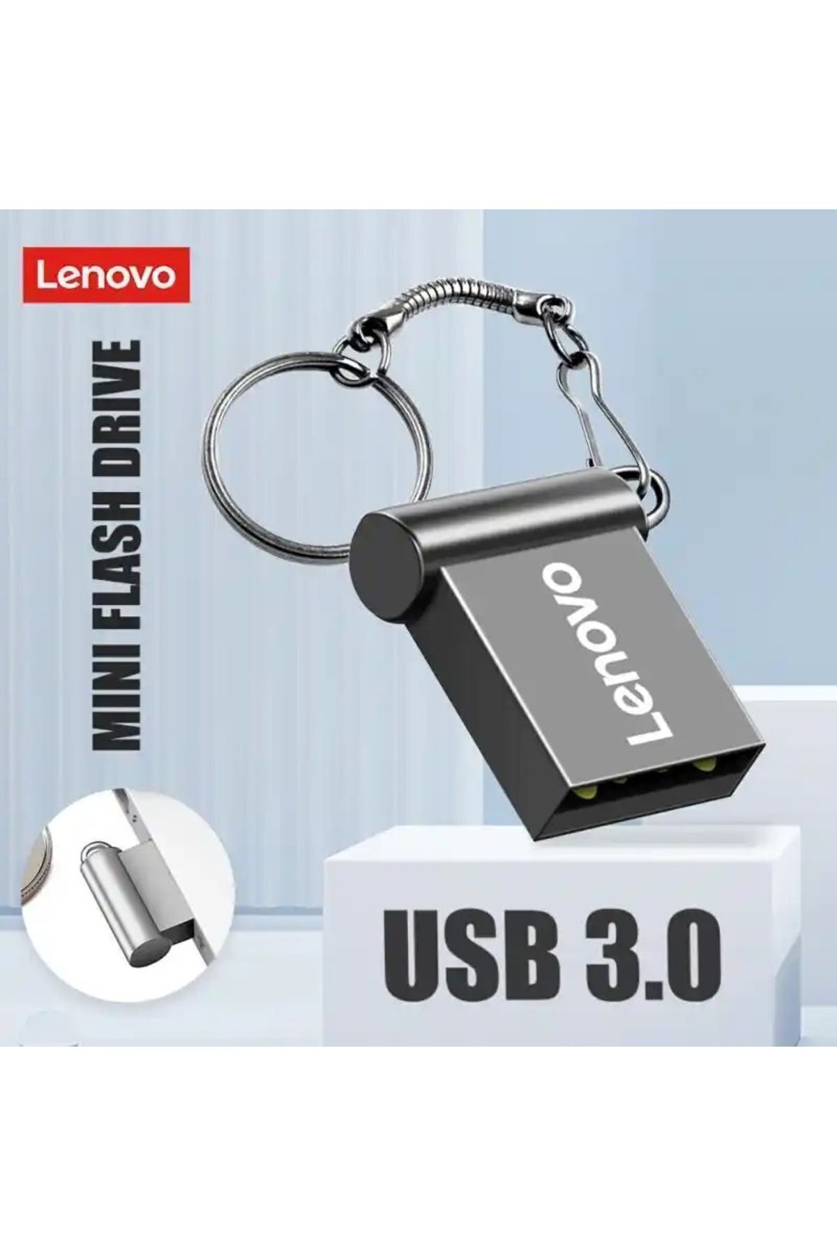 LENOVO 256 Gb Mini Usb Bellek 3.0 Flash Belleği Kalem Sürücü