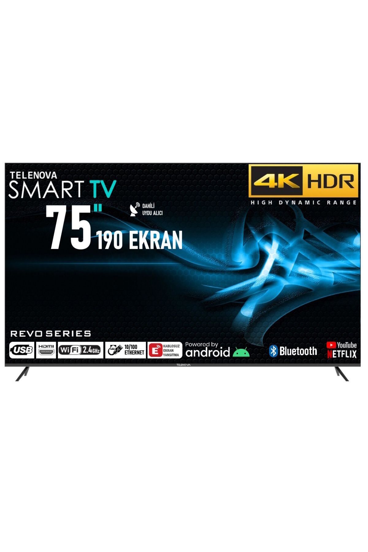 Telenova 75fs1304 75" 190 Ekran 4k Uhd Android Smart Led Tv