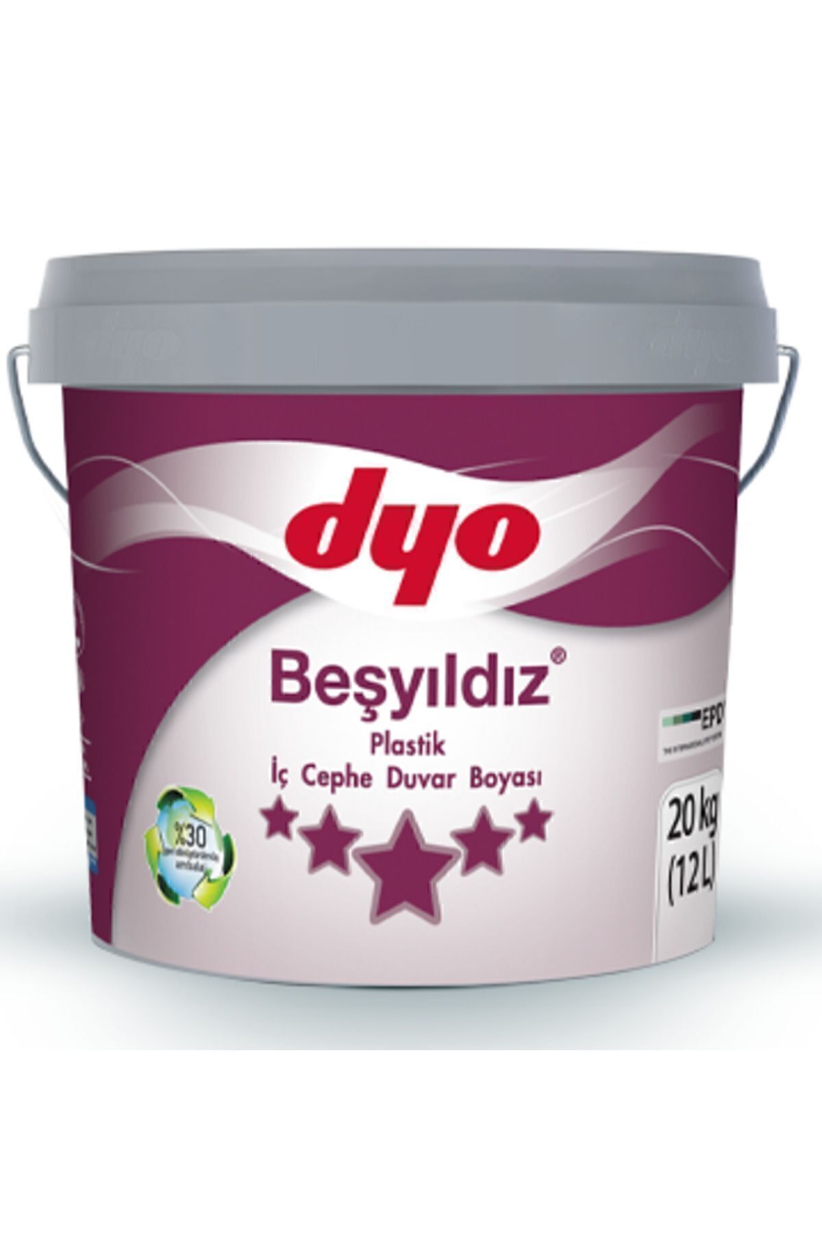 Dyo Beşyıldız Plastik Iç Cephe Duvar Boyası BUZ GÜMÜŞÜ 20kg/10kg/3,5kg