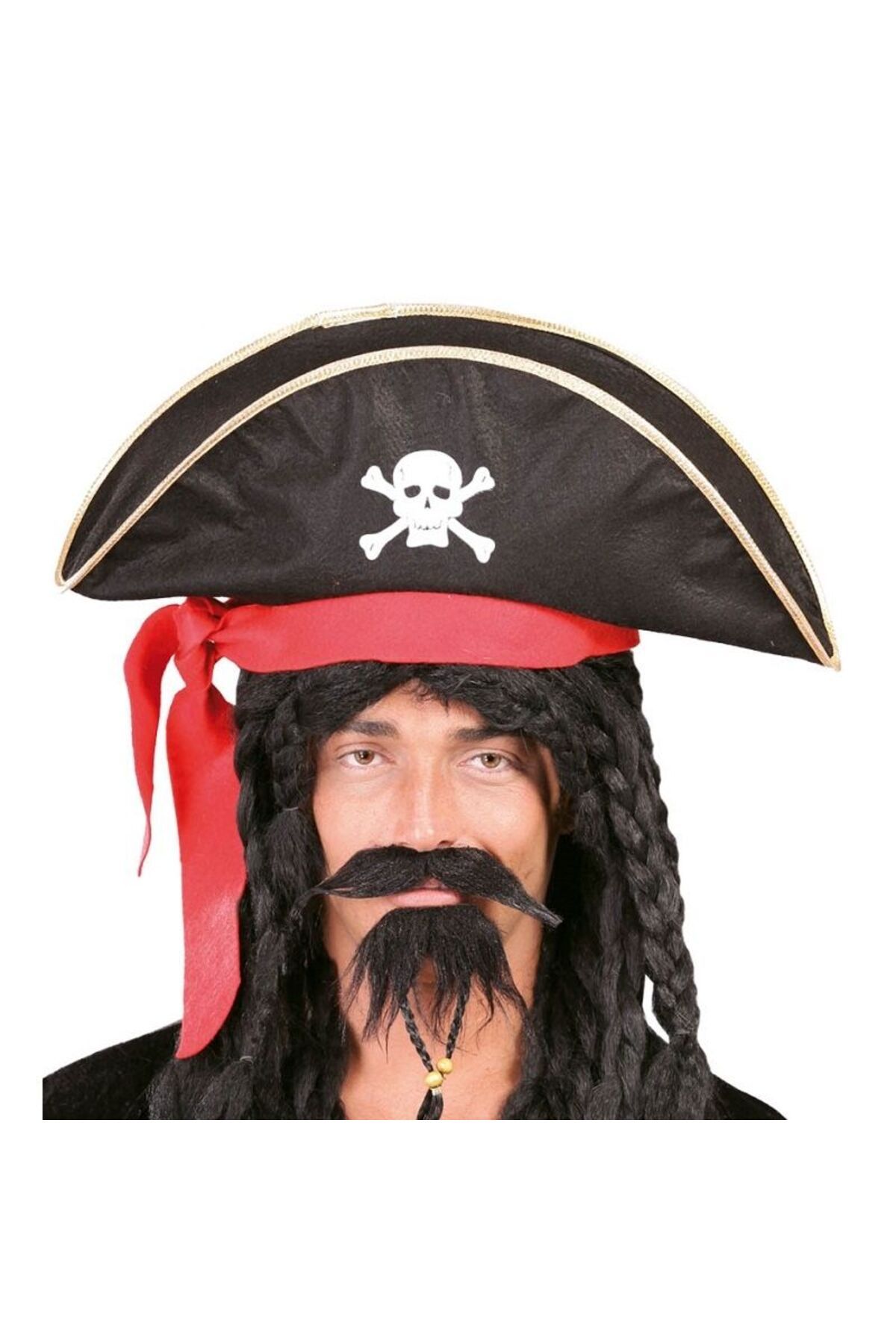 BAROKASTORE BRKSTR Karayip Korsanları Kaptan Jack Kumaş Korsan Şapkası ShopZum Yetişkin