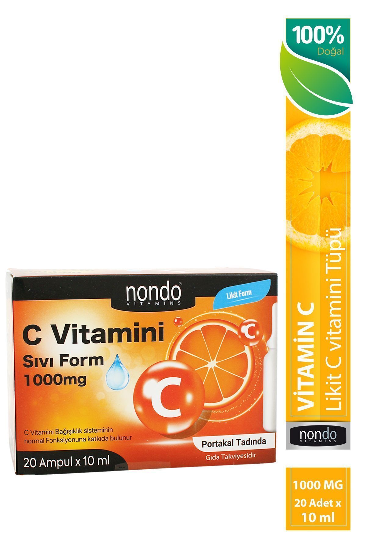 Nondo Likit C Vitamini 1000 Mg (20 Likit Tüp X 10 Ml)