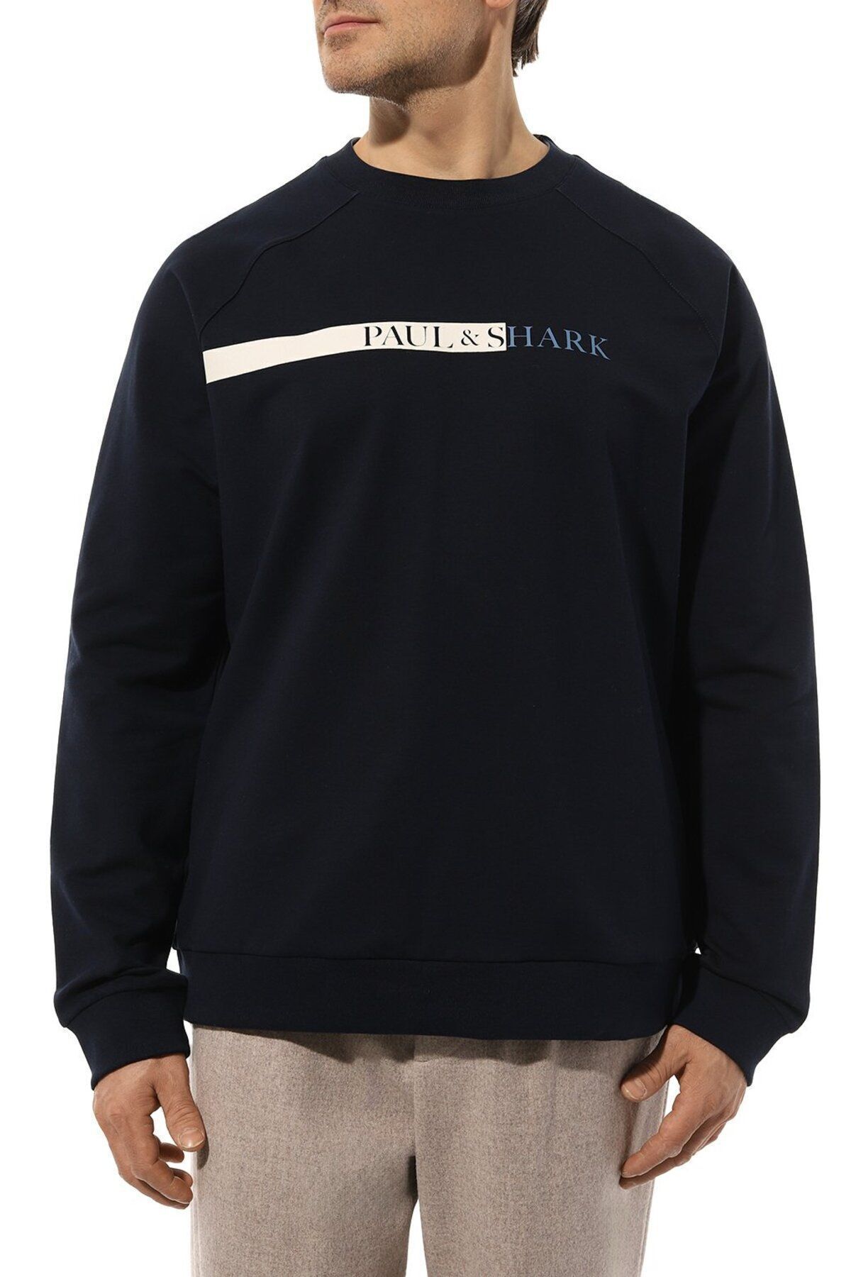 Paul&Shark Erkek Marka Logo Detaylı Regular Fit Uzun Kollu Lacivert Sweatshirt 24411896-013