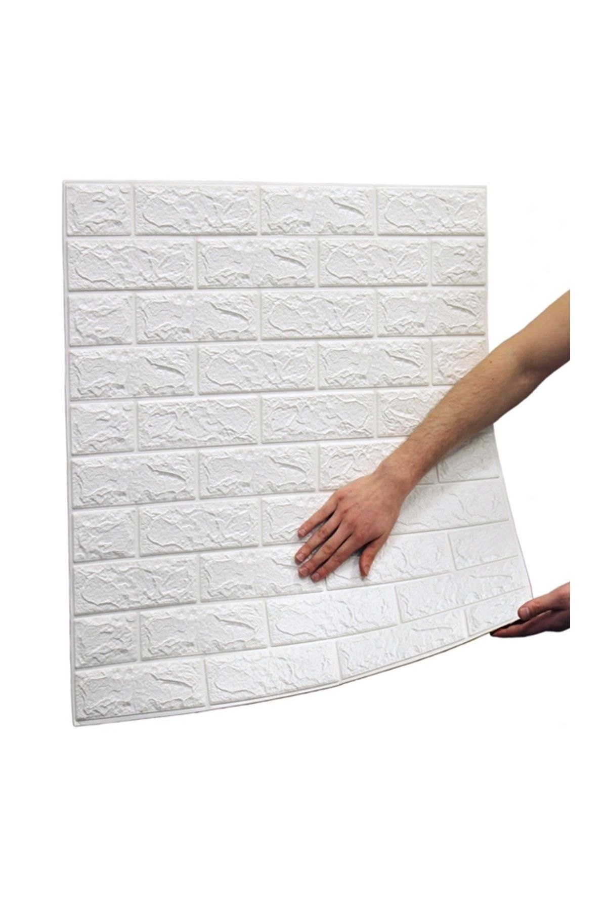 Bien Home 70 X 77 Duvar Paneli Beyaz 3d Dekoratif Kendinden Yapışkanlı Esnek Duvar Kağıdı Kaplama Paneli Köpük