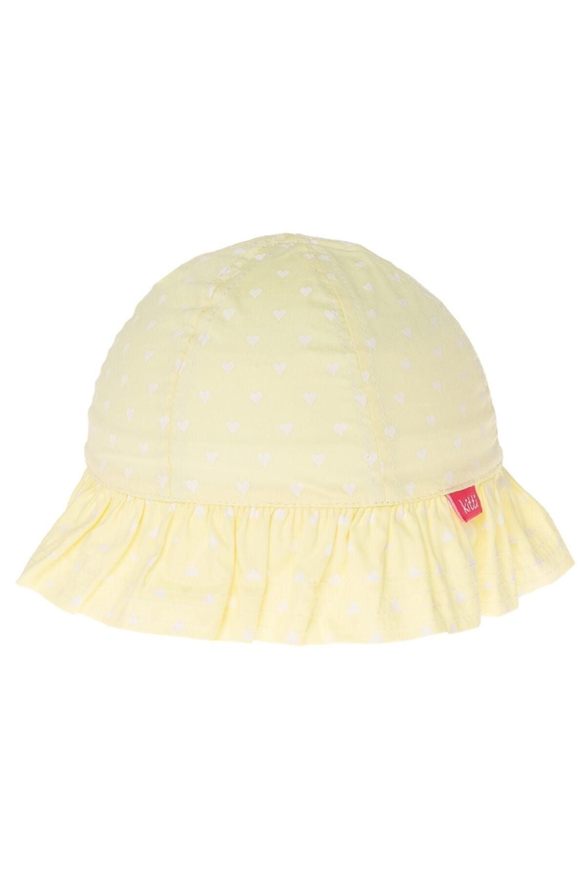 Kitti Kız Çocuk Şapka Kalpli Fötr Şapka Baş Çevresi 44-50 Cm
