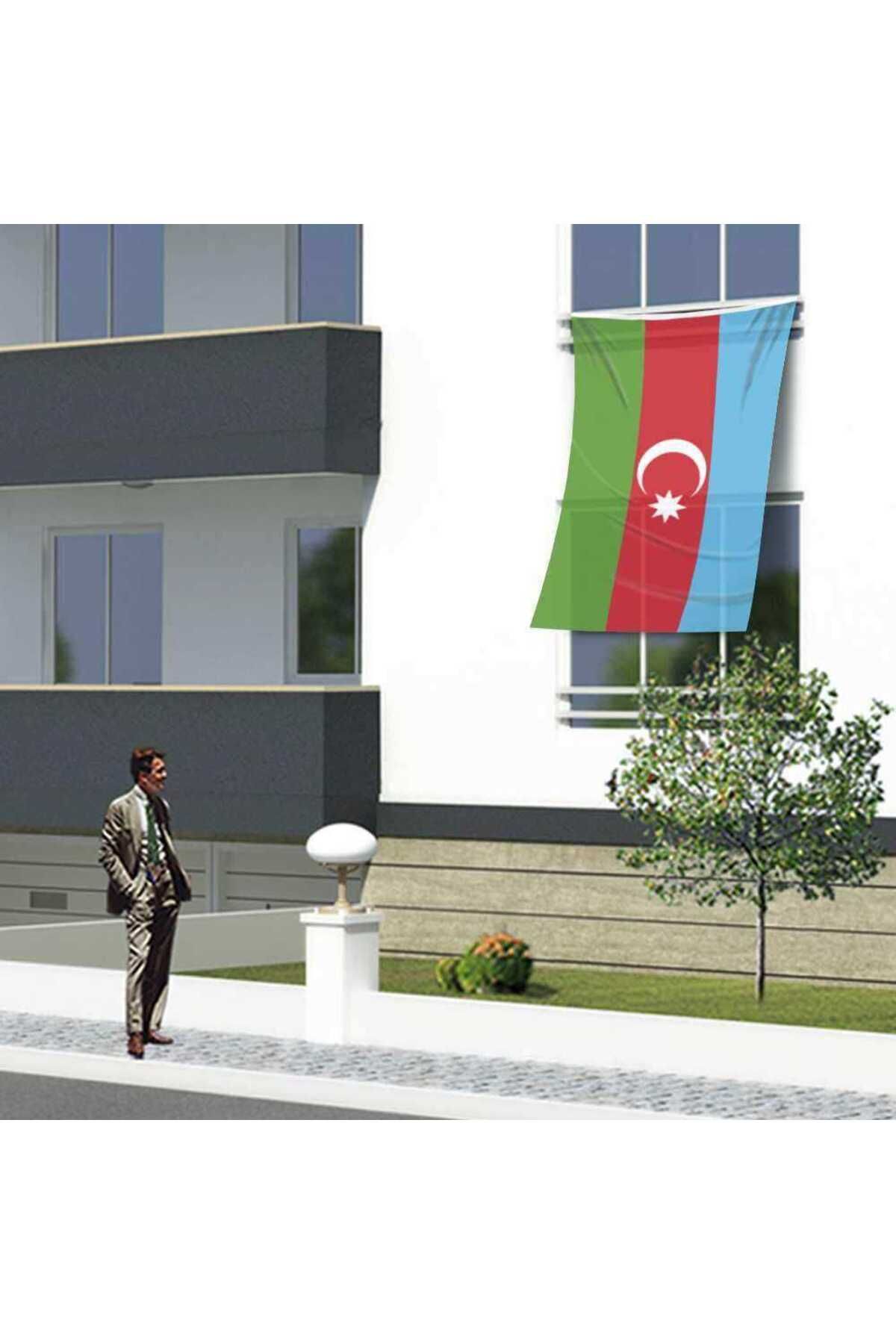 Genel Markalar Azerbaycan Cumhuriyeti Bayrağı -150x225 Cm Bayrak