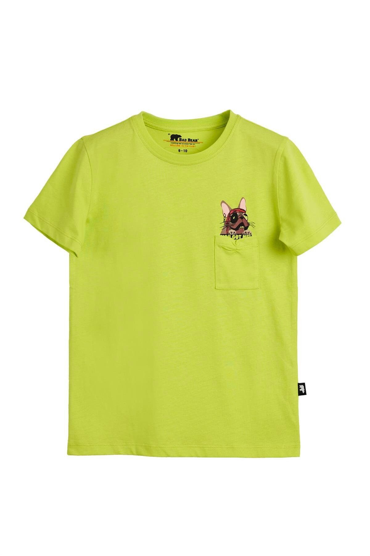 Bad Bear Gotcha Yeşil Baskılı Çocuk Tişört