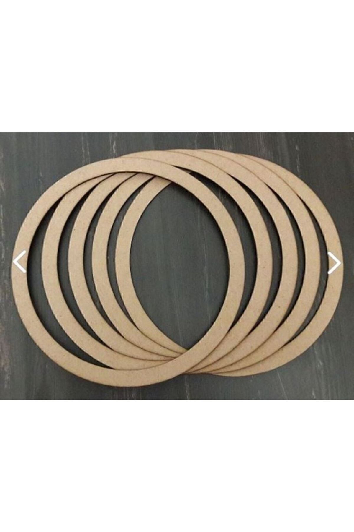 Sözen Home Design Ham Mdf Vidasız 25 Cm Çapında 5'li Kasnak Seti Düş Kapanı Ve Makrome Örgü Çemberi