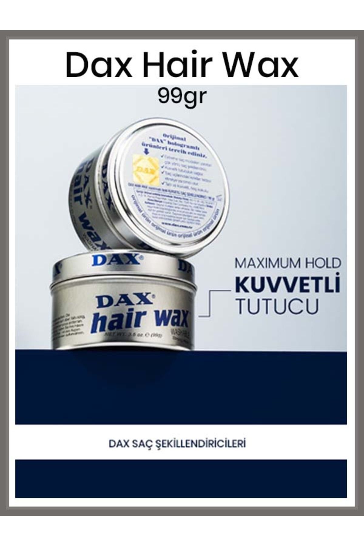 Dax Hair Wax 99 Gr - Kolay Arındırılabilir, Kuvvetli Tutucu Şekillendirici Wax