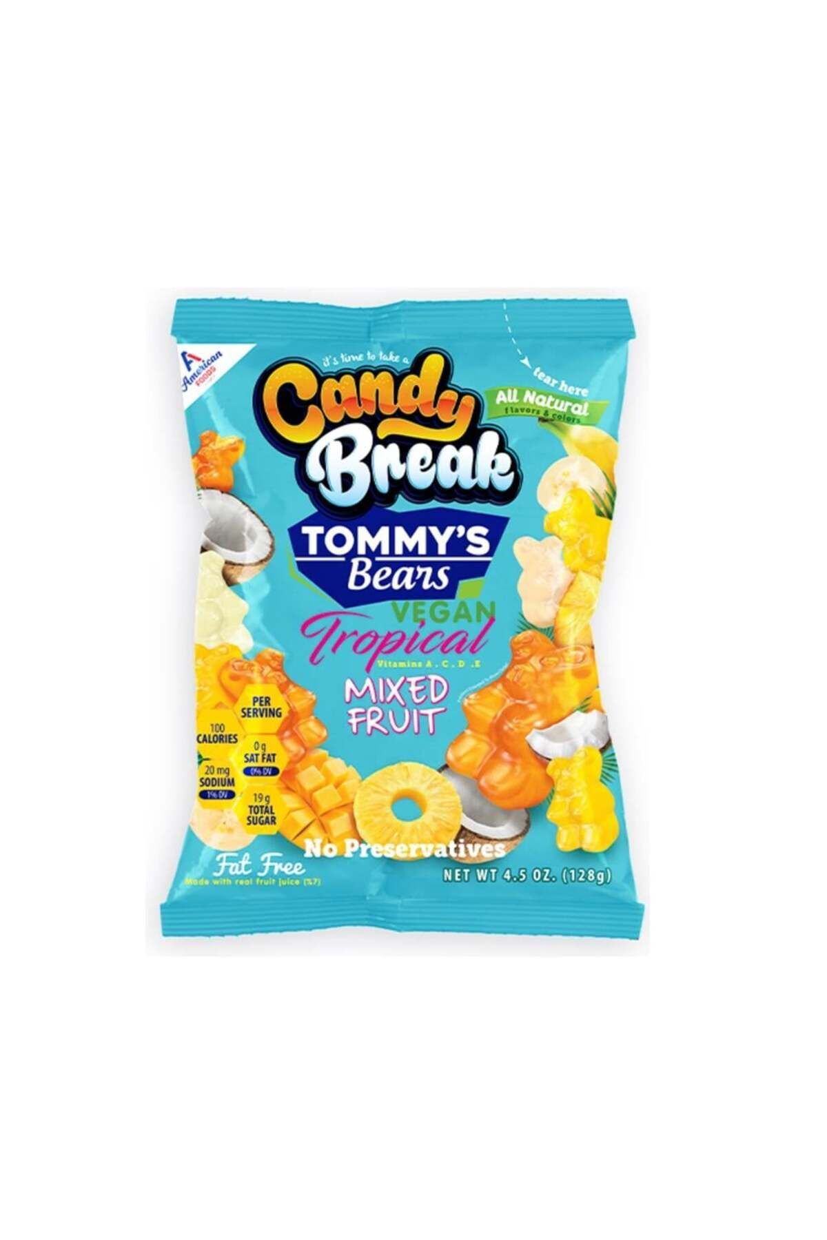 American Foods Candy Break Tommy's Bears Vegan Tropical Jelibon