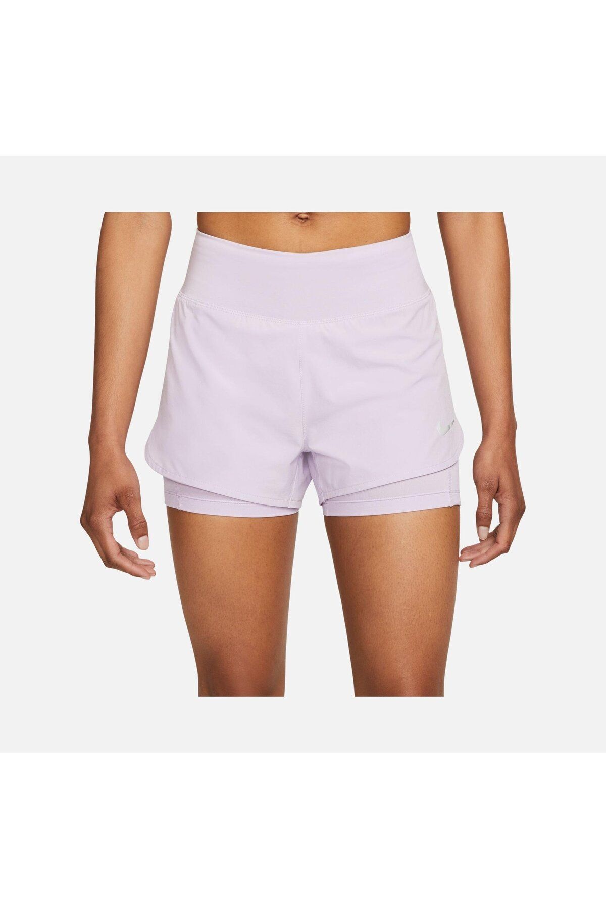 Nike W Nk Eclıpse 2ın1 Short Kadın lila çift Şort - Cz9570-084