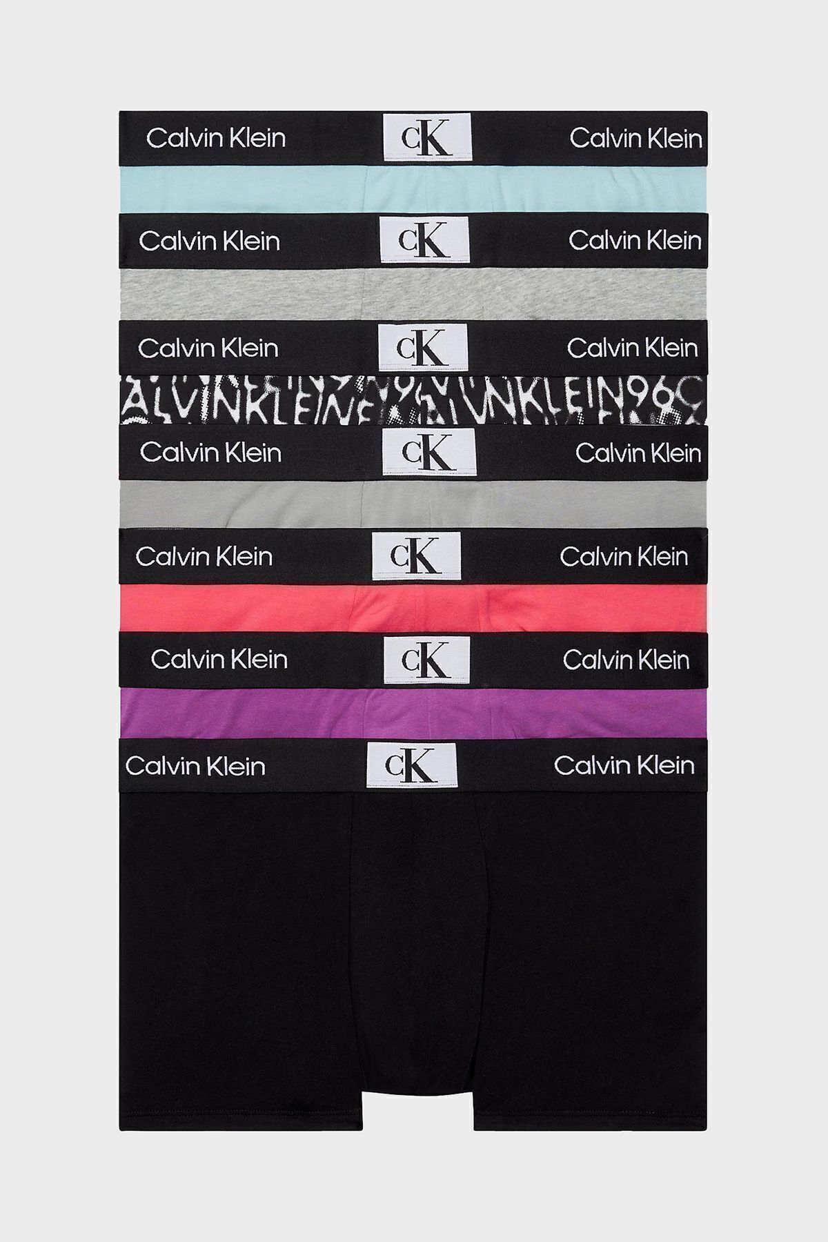 Calvin Klein Erkek Marka Logolu Elastik Bantlı Günlük Kullanıma Uygun Siyah-gri-açık Mavi- Pembe-mor-siyah Boxer