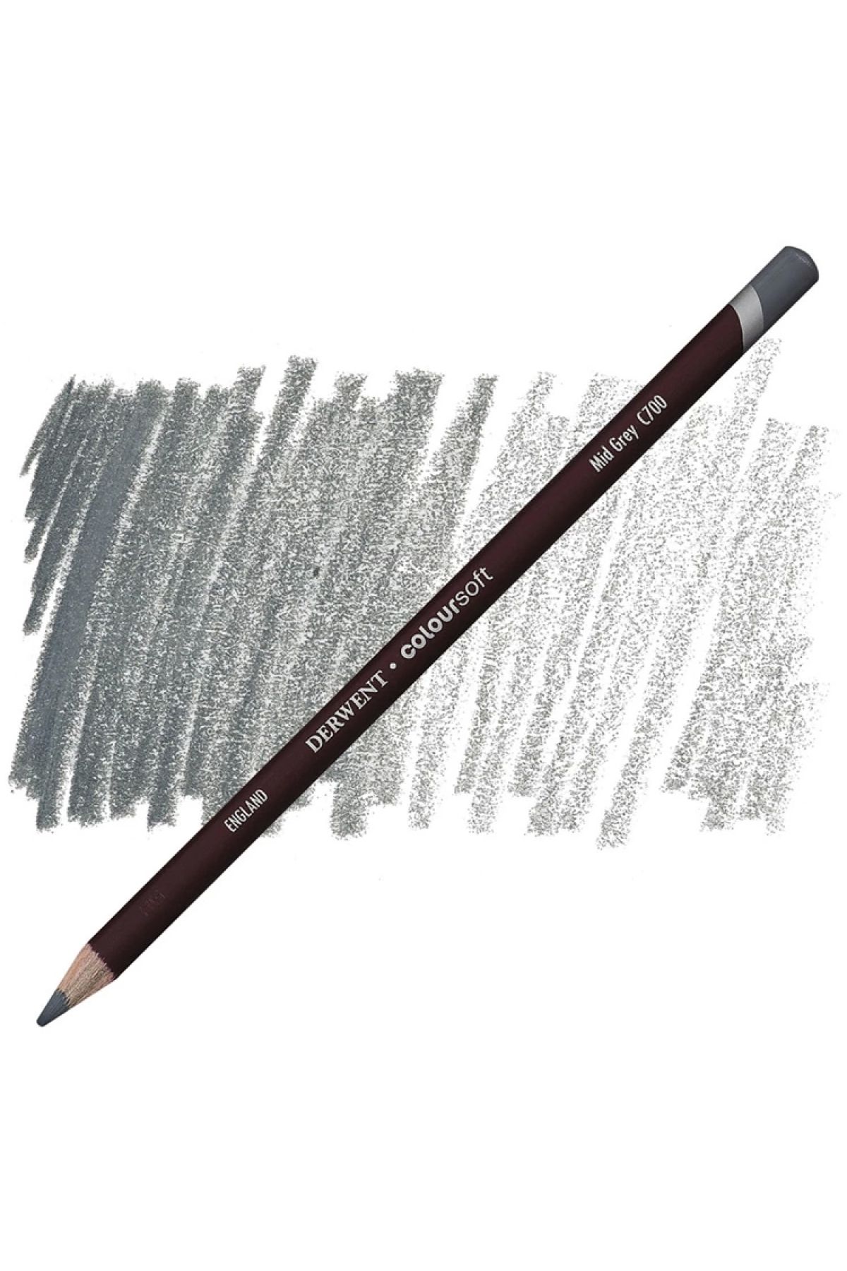 Derwent Coloursoft Pencil Yumuşak Kuruboya Kalemi C700 Mid Grey