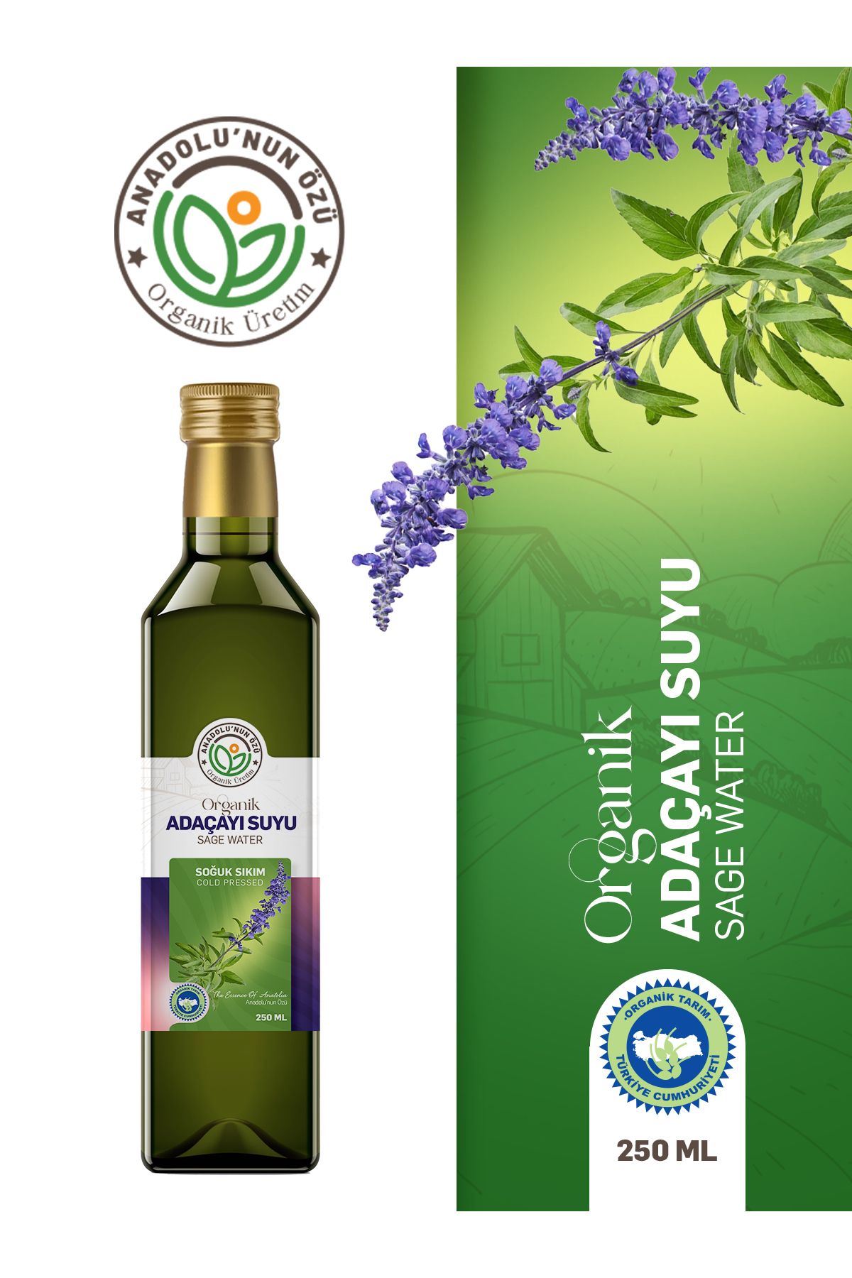 anadolu'nun özü organik üretim Organik Adaçayı Suyu''250ml''