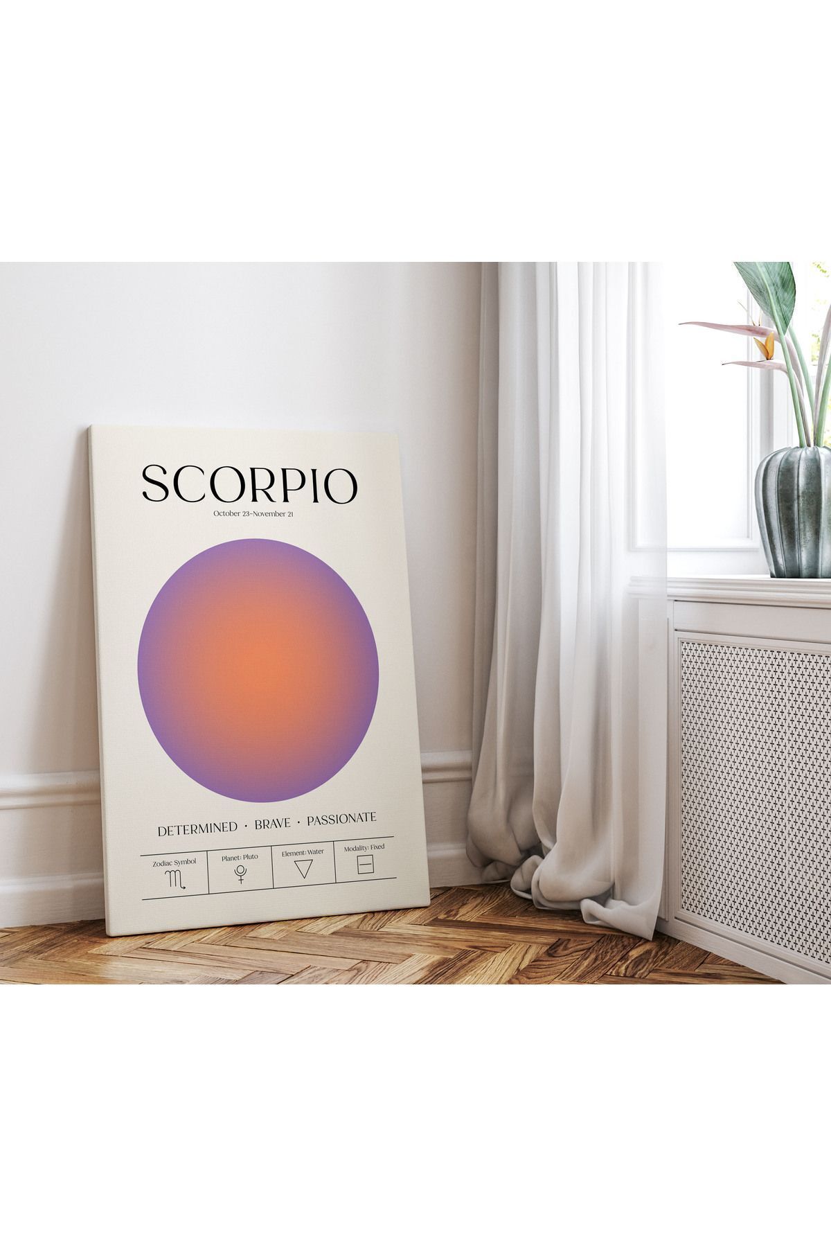 Pegziz Akrep Burcu Astroloji Minimalist Kanvas Tablo - Salon Oturma Odası Mutfak Ofis için Duvar Dekoru