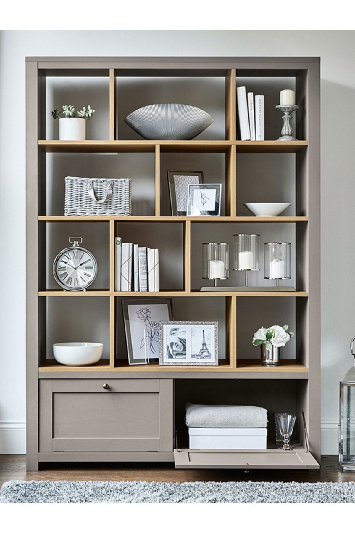 Different Design Malvern Ahşap Kitaplık Kapaklı Kitaplık Modern Ahşap Kitaplık