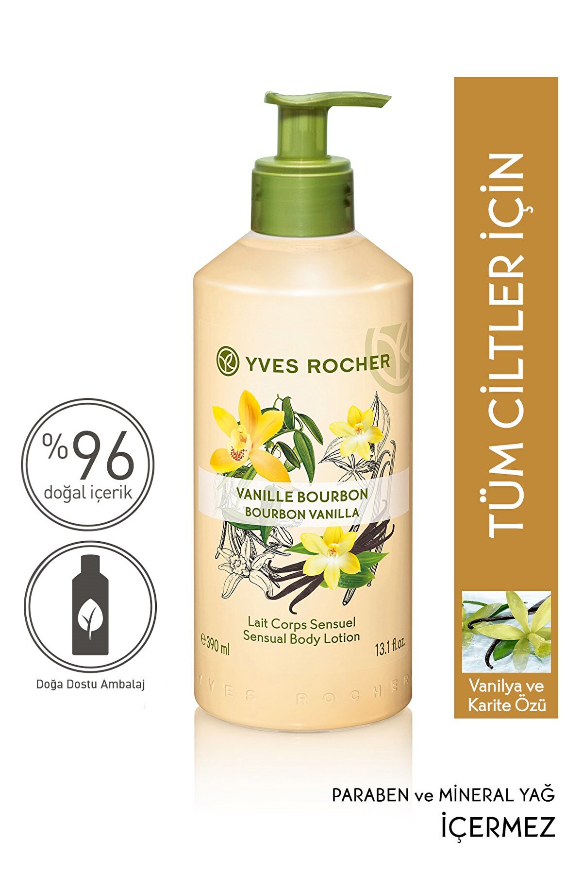 Yves Rocher Vücut Sütü - Organik Vanilya - 390 ml