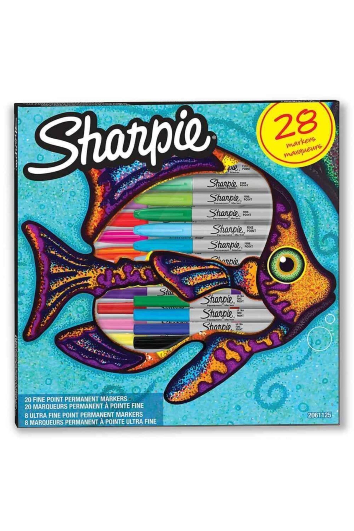 Sharpie Fine Permanent Markör 28'li Karışık Kutu Balık