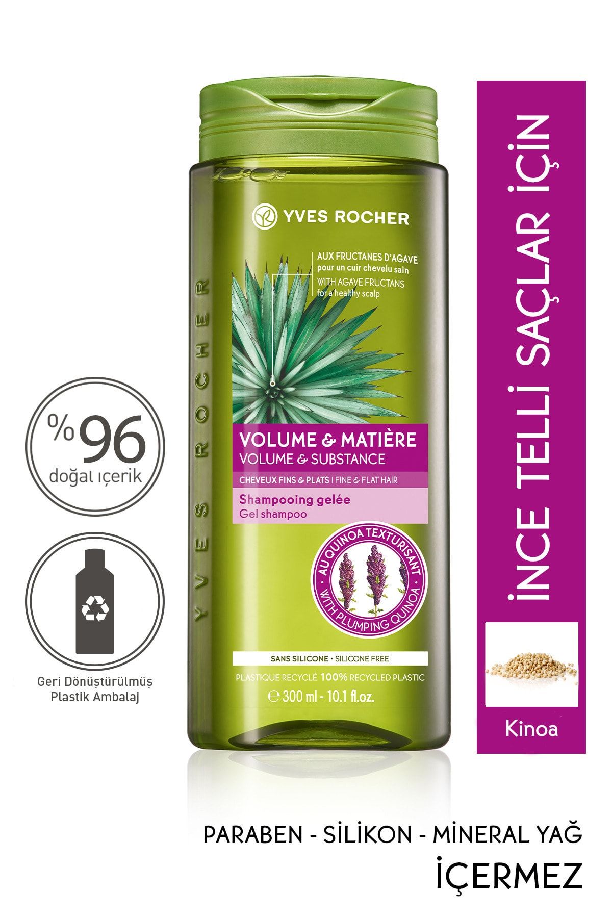 Yves Rocher İnce Telli Saçlar İçin Hacim Veren Şampuan - 300 ml