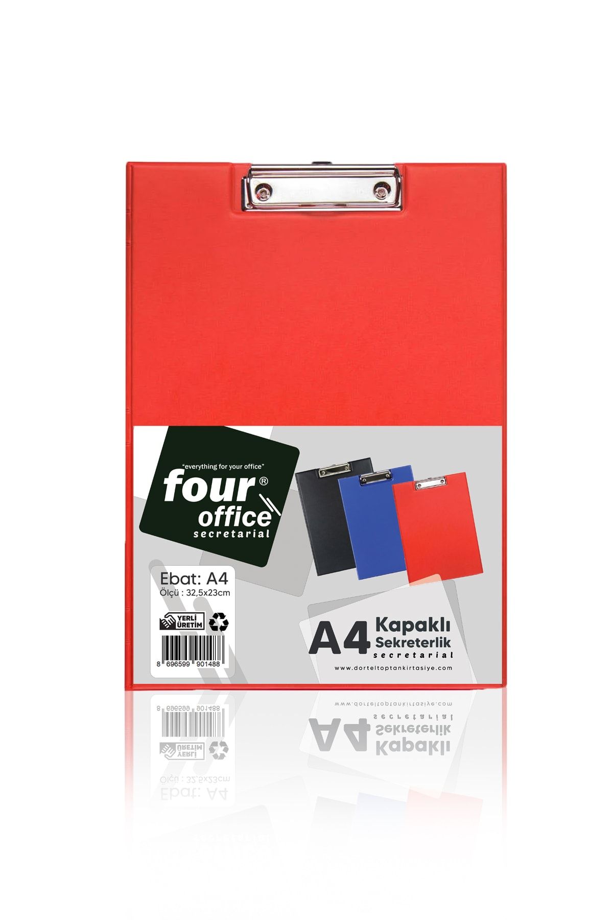 Four Office Kırmızı A4 Kapaklı Sekreterlik