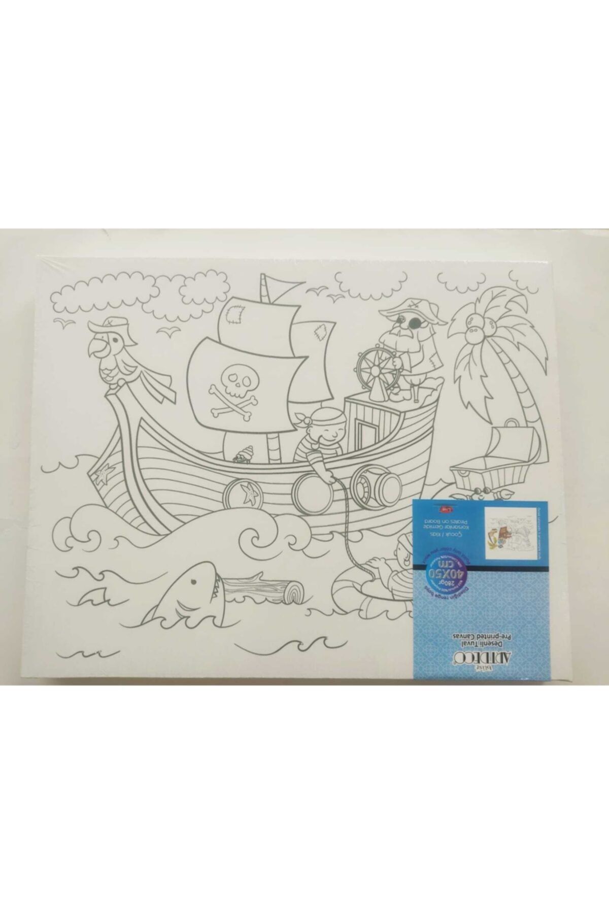 Artdeco Çocuk 40x50 Cm Korsanlar Gemide Desenli Tuval Lv-y-100-p40.02