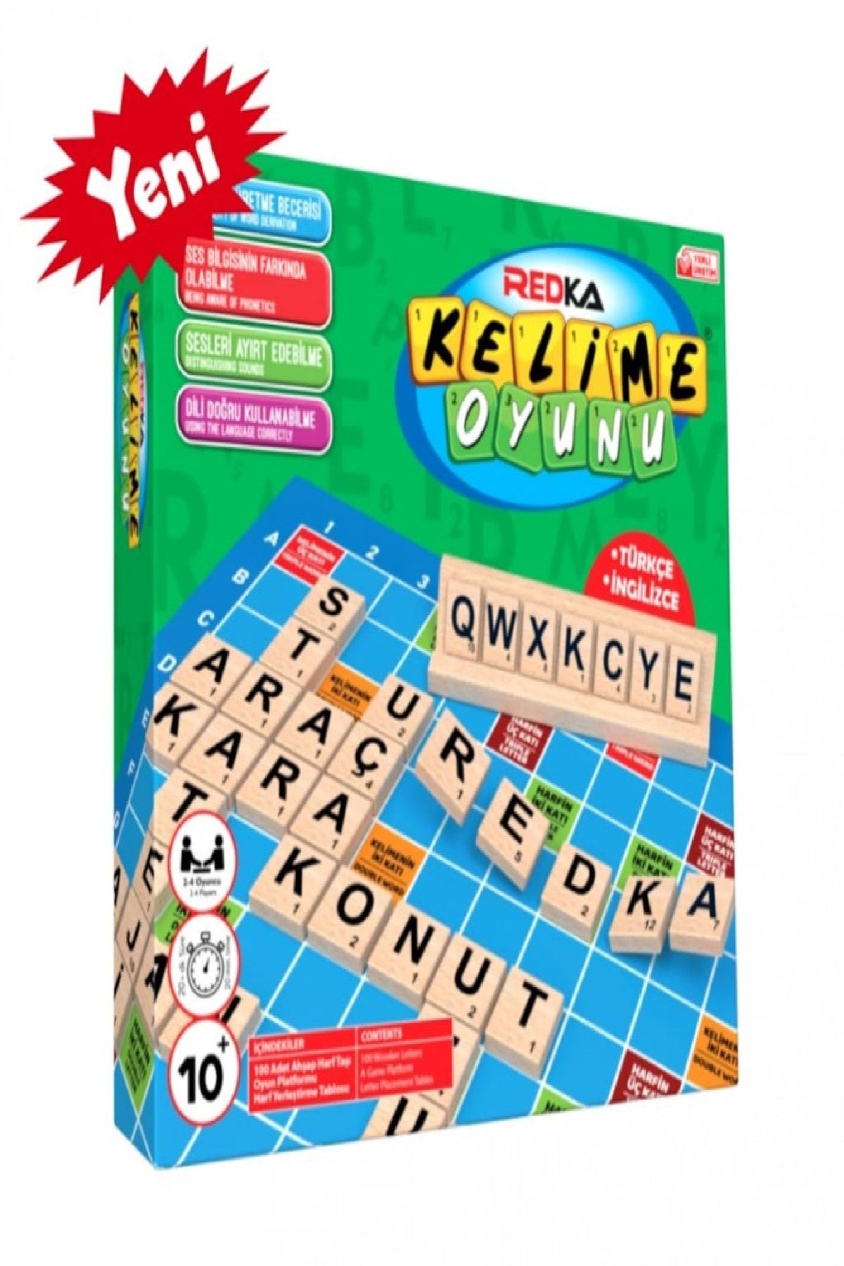 Redka/KumToys Redka Kelime Üretme Scrabble Akıl Zeka Mantık Ve Strateji Oyunu Yerli Üretim