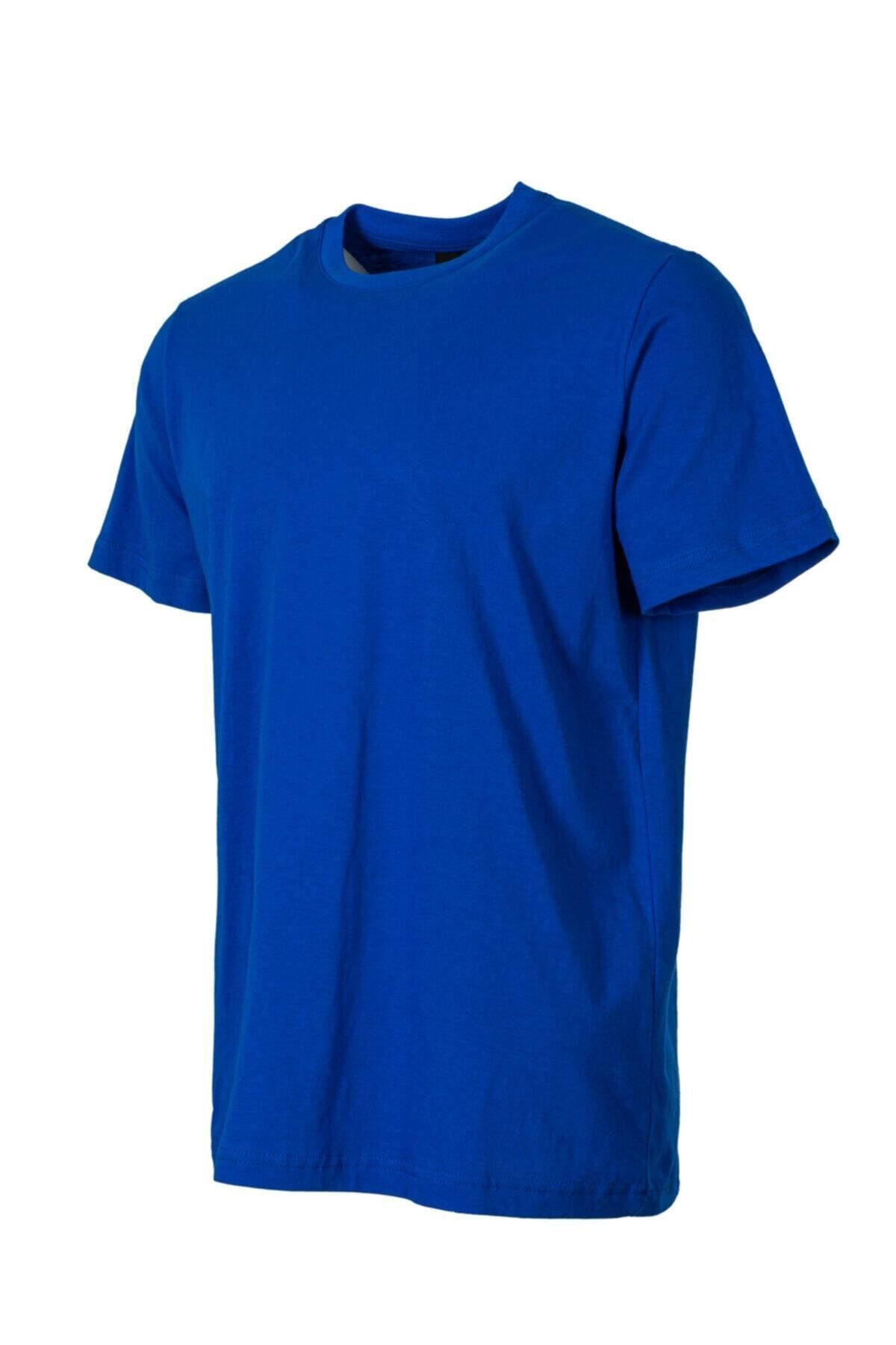 Radyum Erkek Mavi Sıfır Yaka T-shirt