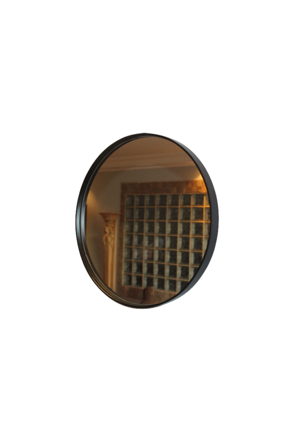 Otto Asu 40 Siyah Yuvarlak Ayna
