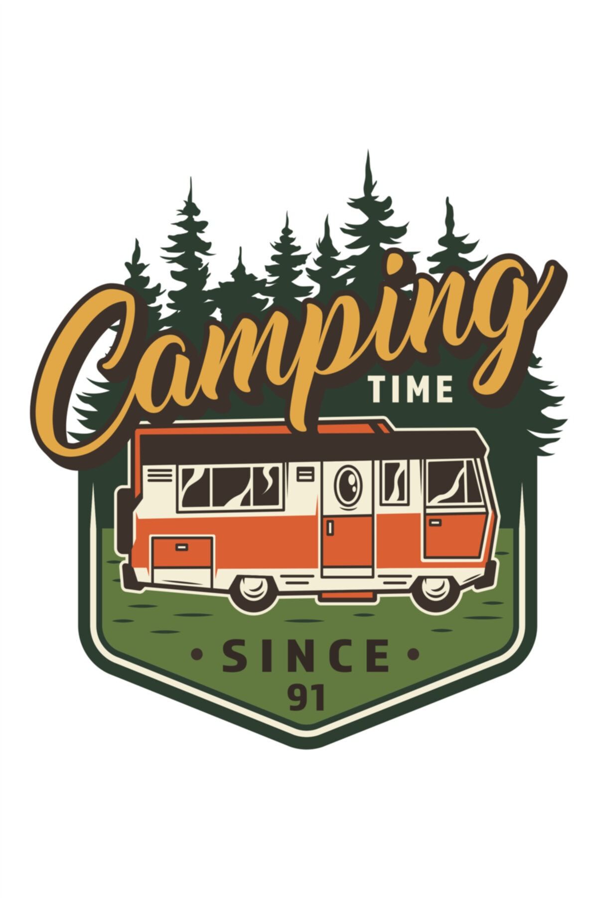 Quart Aksesuar Camping Adventure Kamp Karavan Sticker Off Road 13 x 12 cm