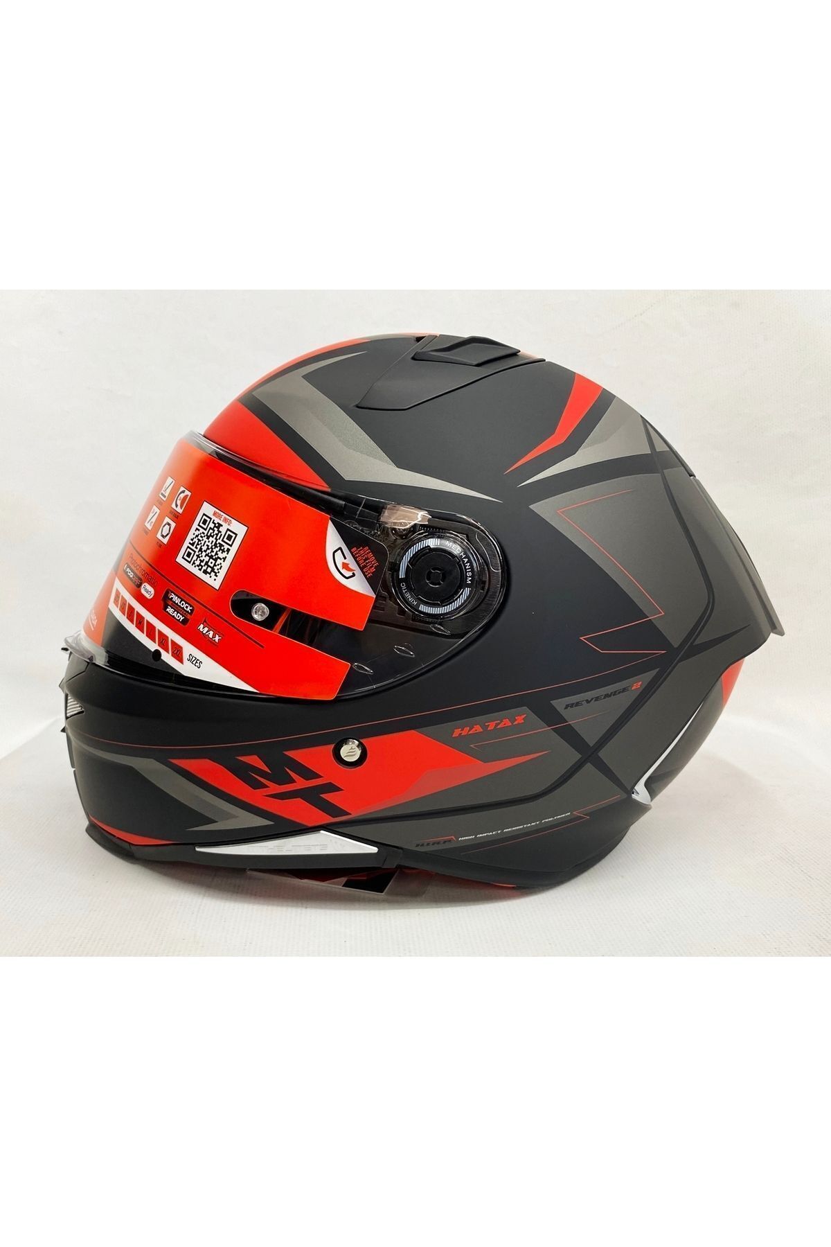 MT Kask Mt Revenge 2 Hatax B5 Mat Şeffaf Vizörlü V14B