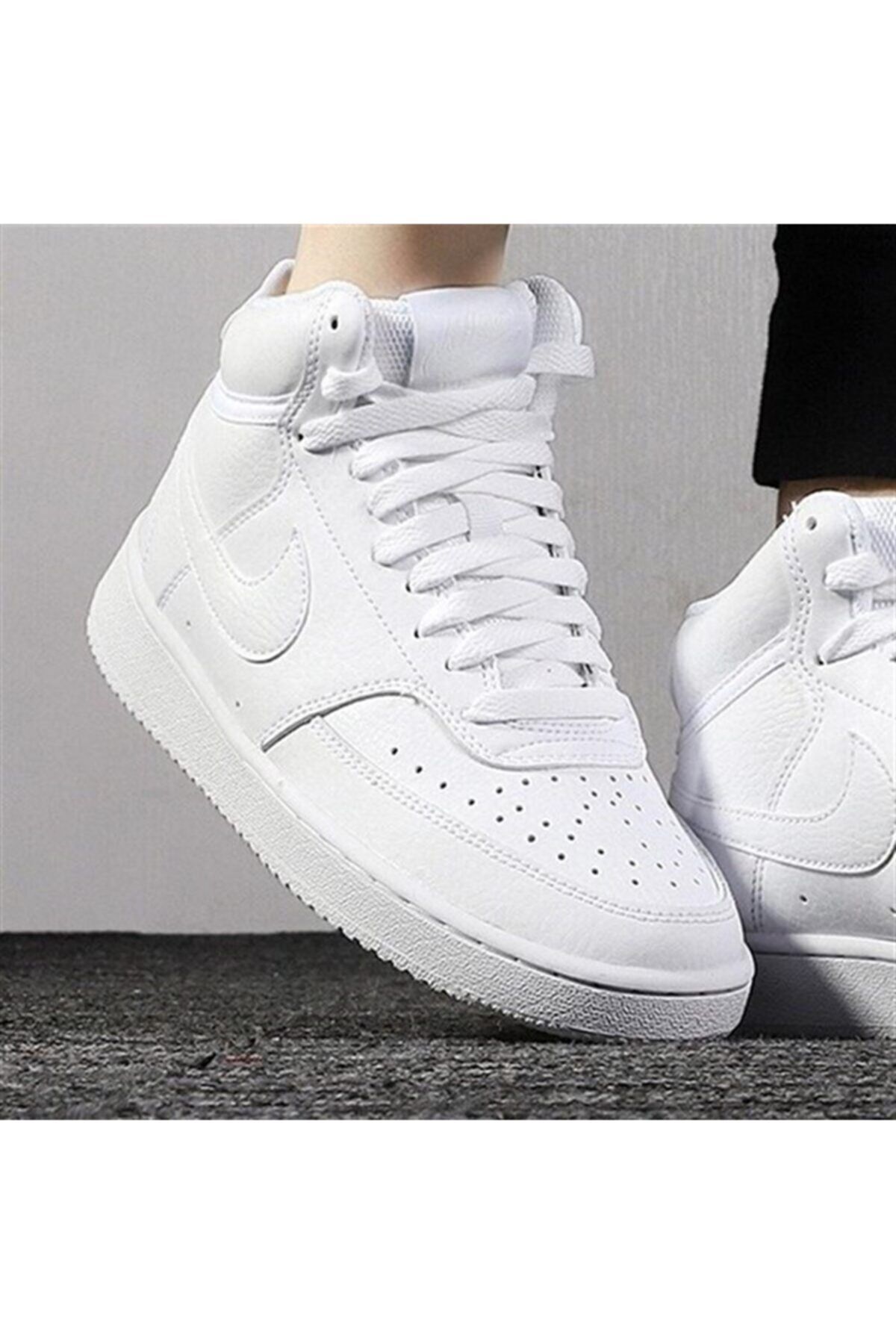 Nike Court Vision Mid Kadın Yarım Boğazlı Sneaker Spor Ayakkabı Cd5436-100