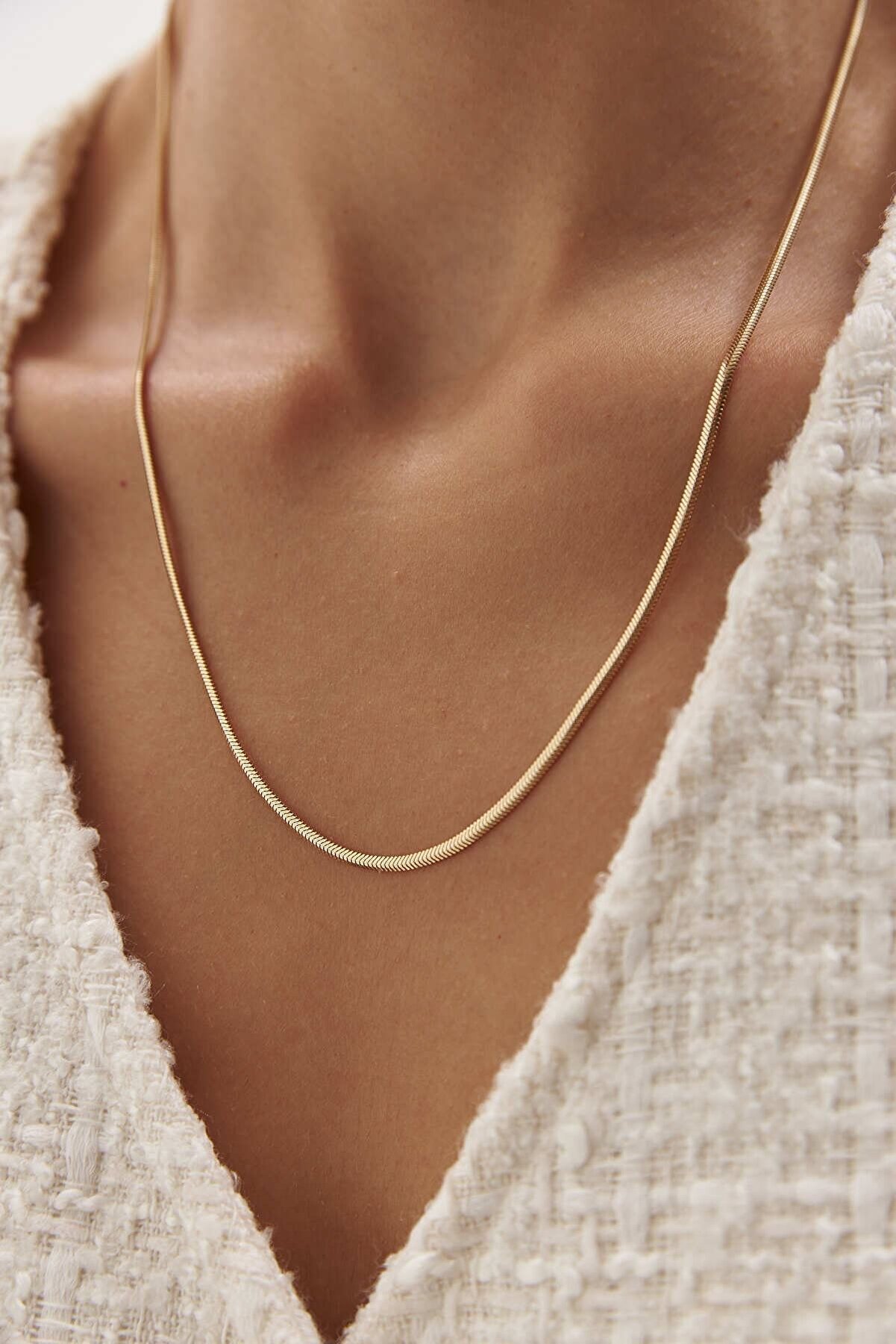 Yavuz Kuyumculuk 14 Ayar Altın Balık Sırtı Zincir