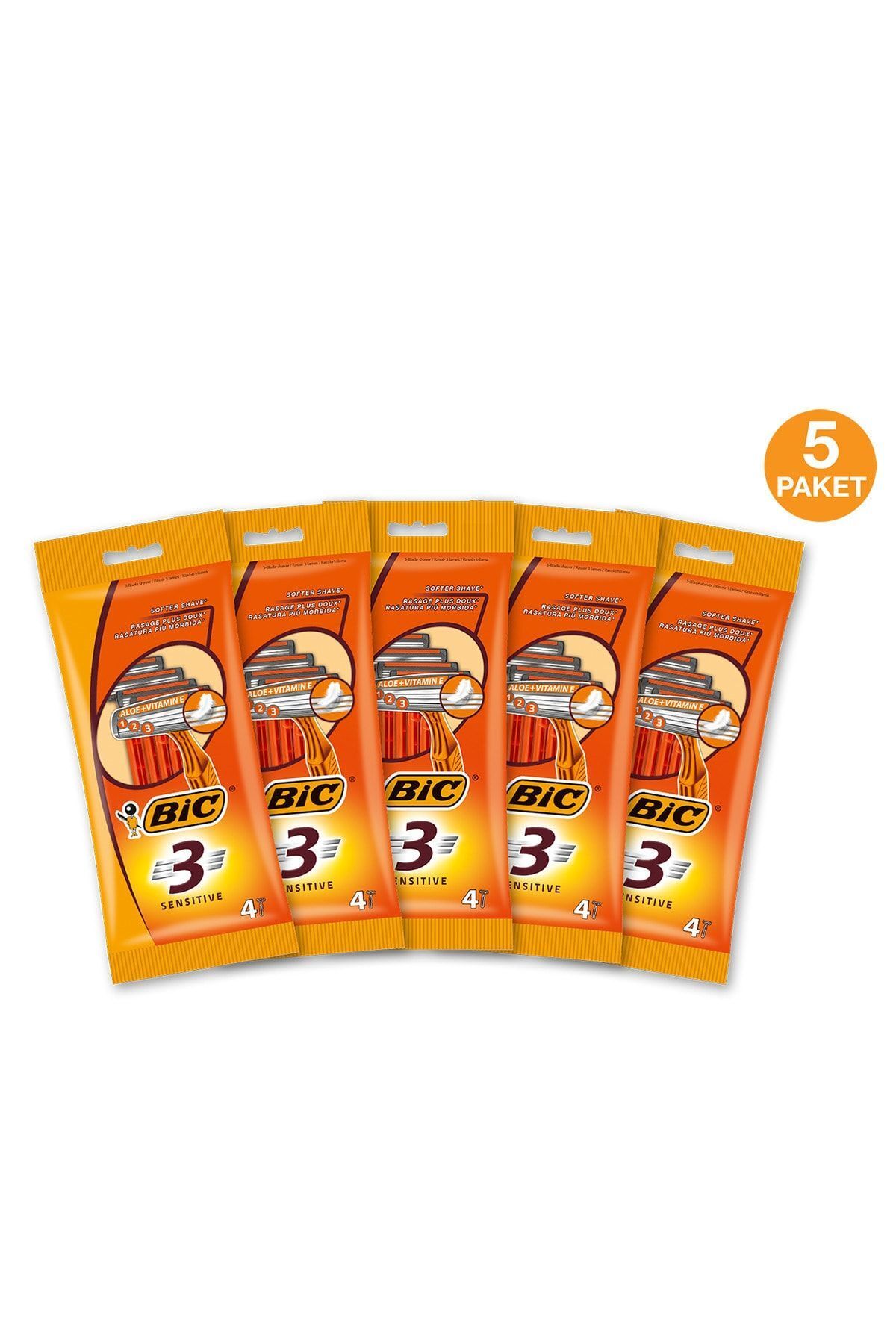 Bic Bıc 3 Sensitive Tıraş Bıçağı 4'lü Poşet X 5 Adet