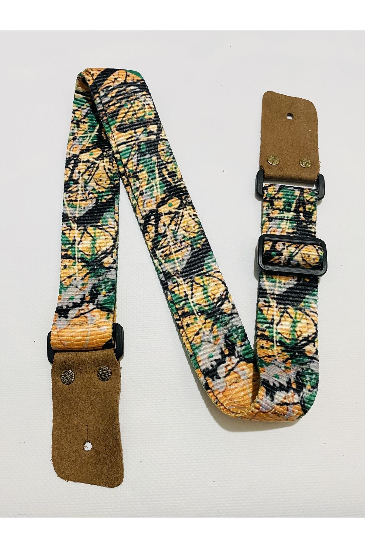 GMC MUSIC STORE Guitar Strap Hakiki Deri Uçlu Gitar Askısı