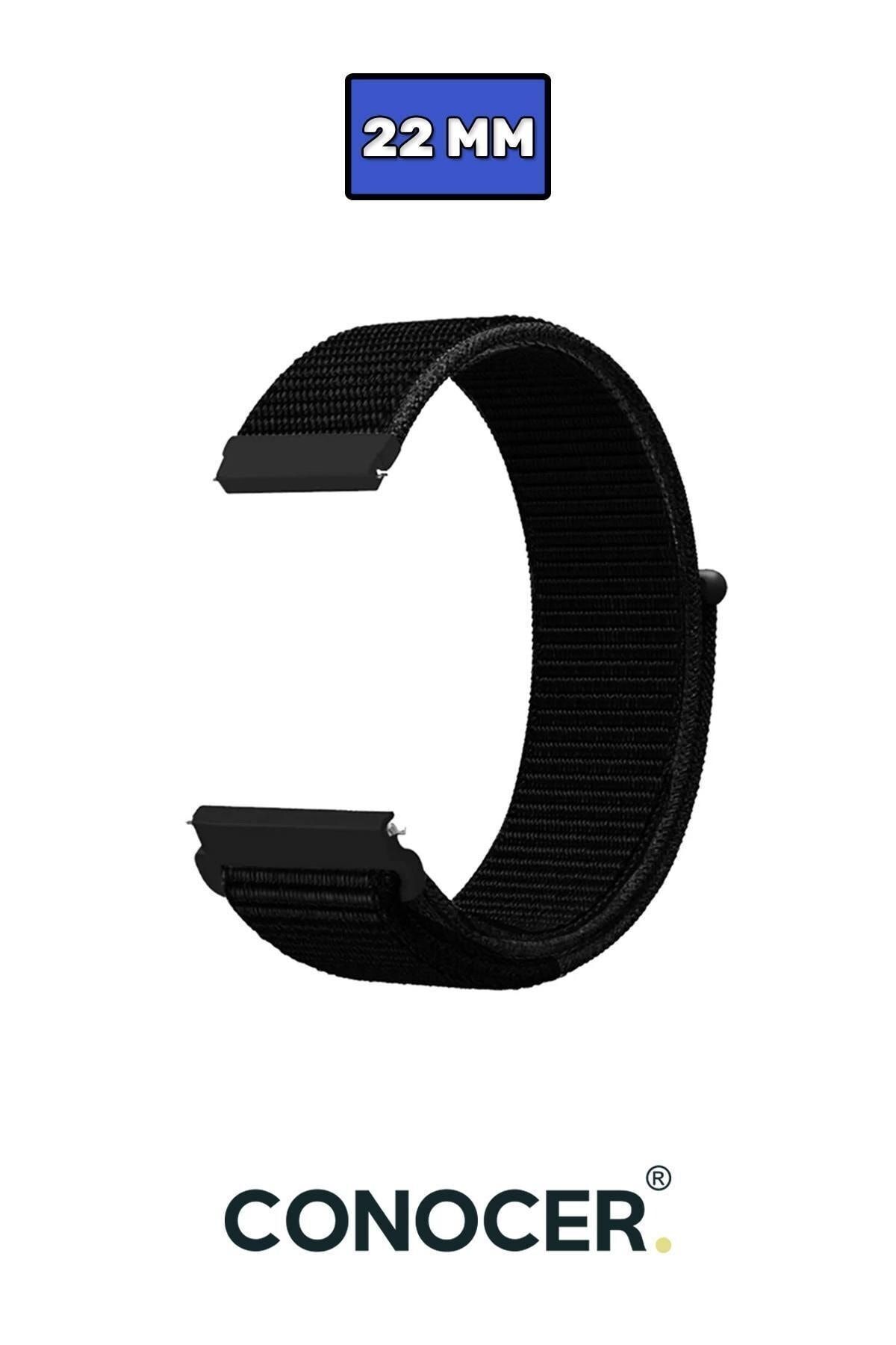 CONOCER Huawei Watch Gt5 Gt4 Gt3 Gt2 Gt2e - Gt5 Pro Gt3 Pro Gt2 Pro (46MM) Dokuma Cırtlı Dokuma Kordon
