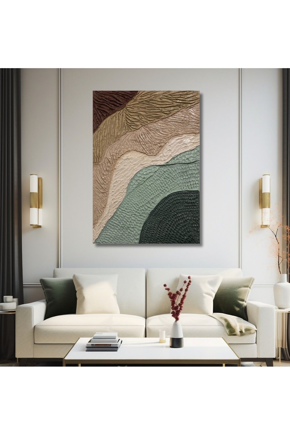 MAİNTHEAHOME Modern Bohem Alçı Mdf Tablo (beha Serisi)