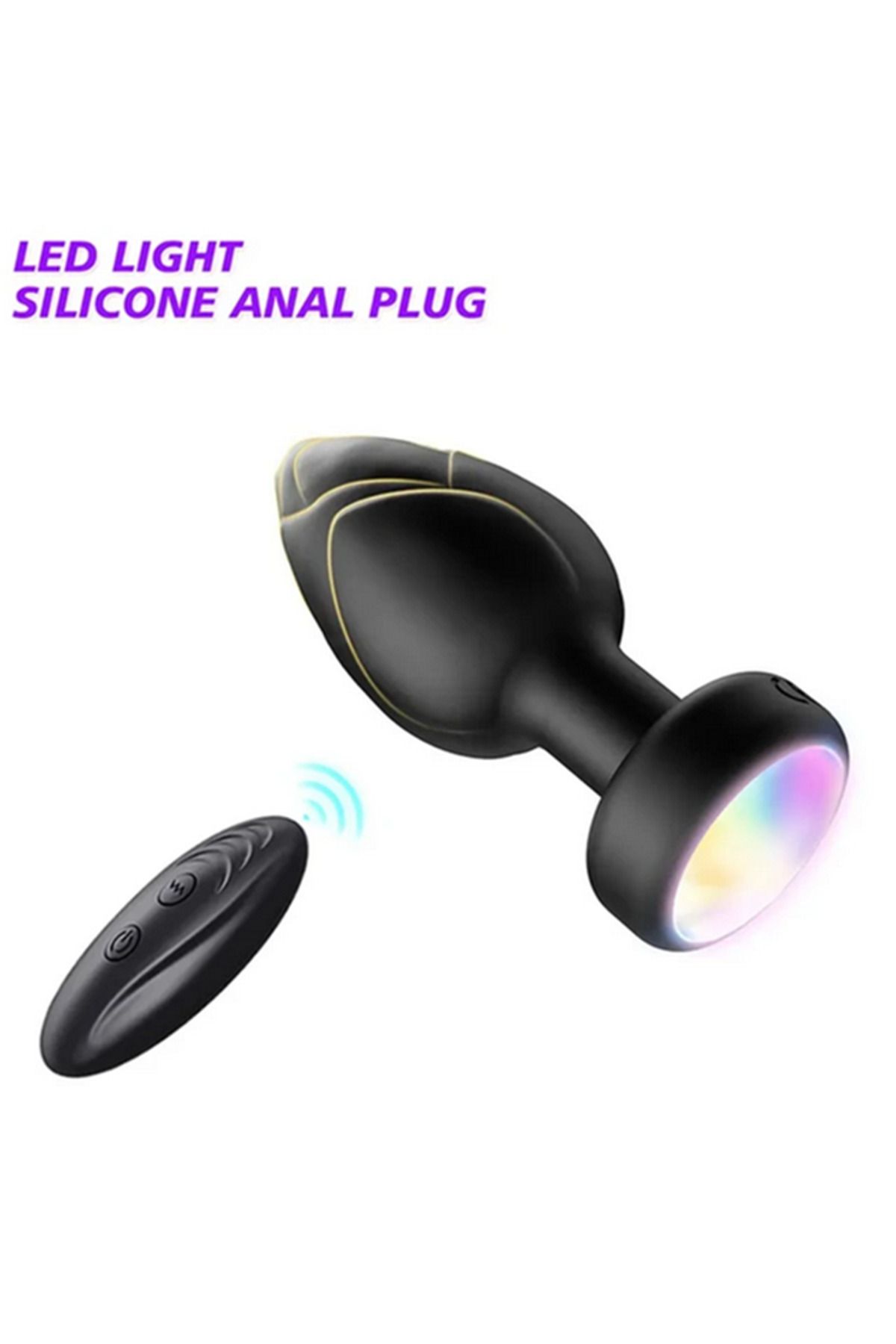 NEKA MARKT Uzaktan Kumandalı Ultra Soft Silikon Dokuda USB Şarjlı 7 Farklı Titreşimli Anal Plug Tıkaç Vibratör