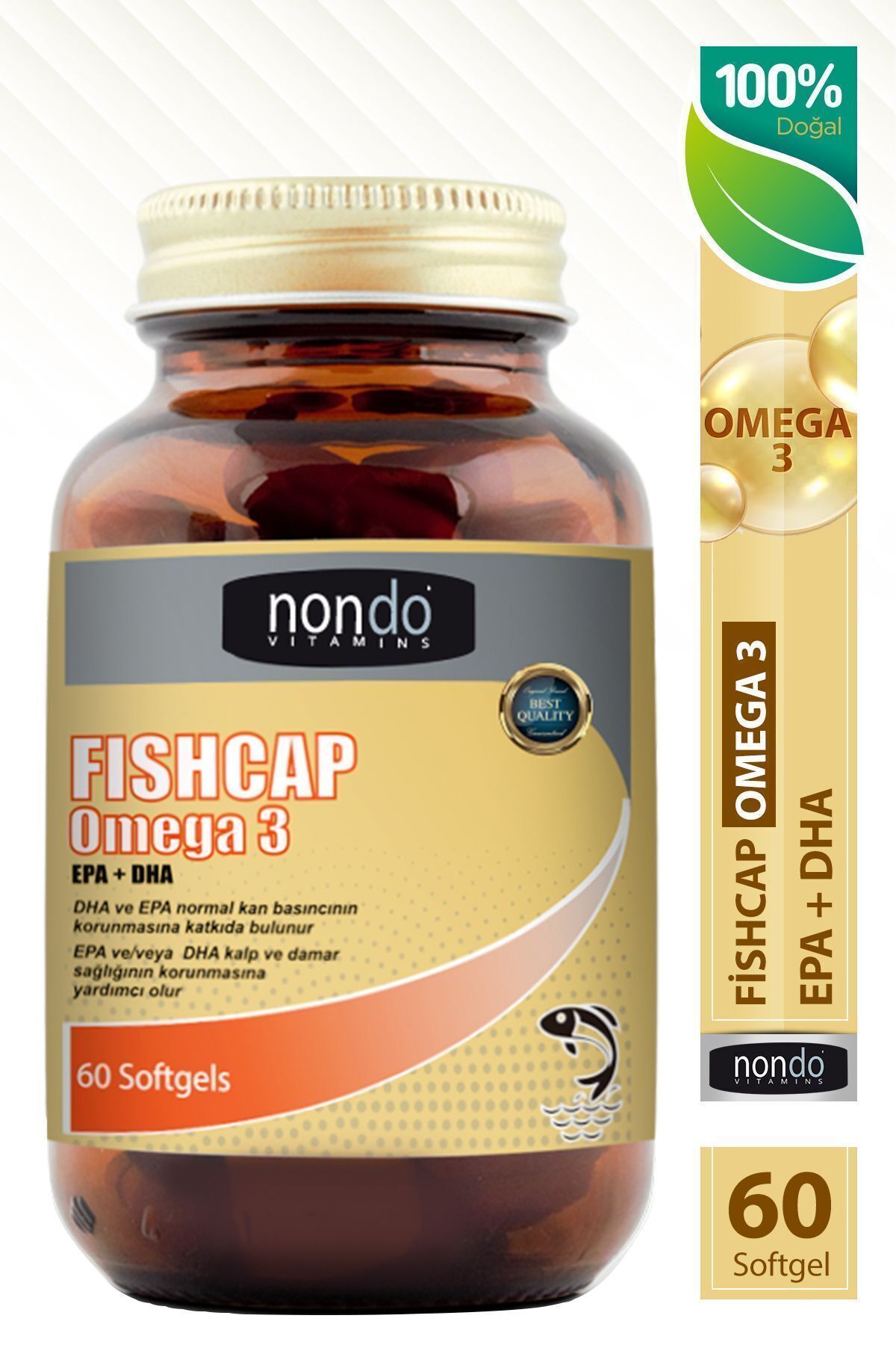 Nondo Fishcap Balık Yağı Omega 3 Epa Dha 1000 Mg 50 Yumuşak Jelatin Softgel Kapsül