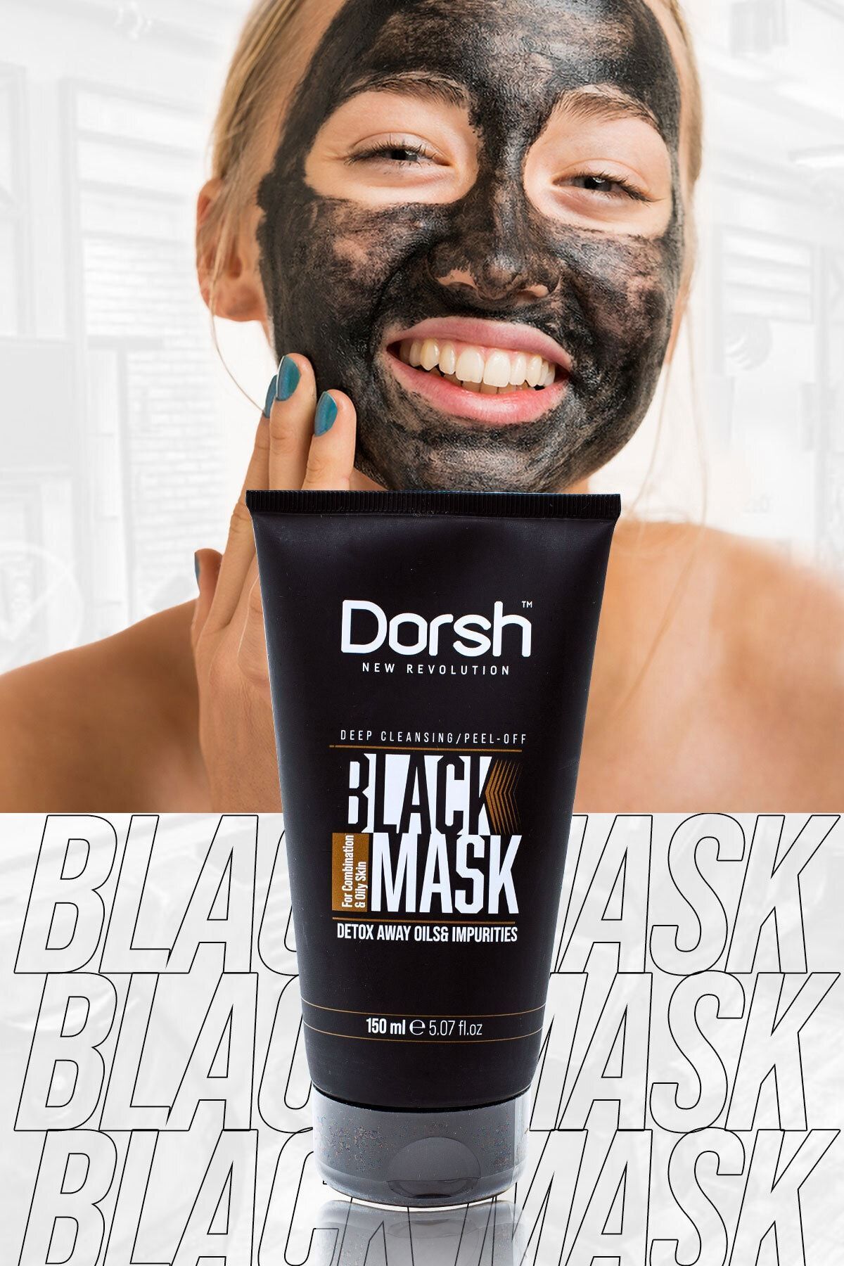 Dorsh Soyulabilir Siyah Maske Siyah Nokta Ve Sivilce Karşıtı 150 ml