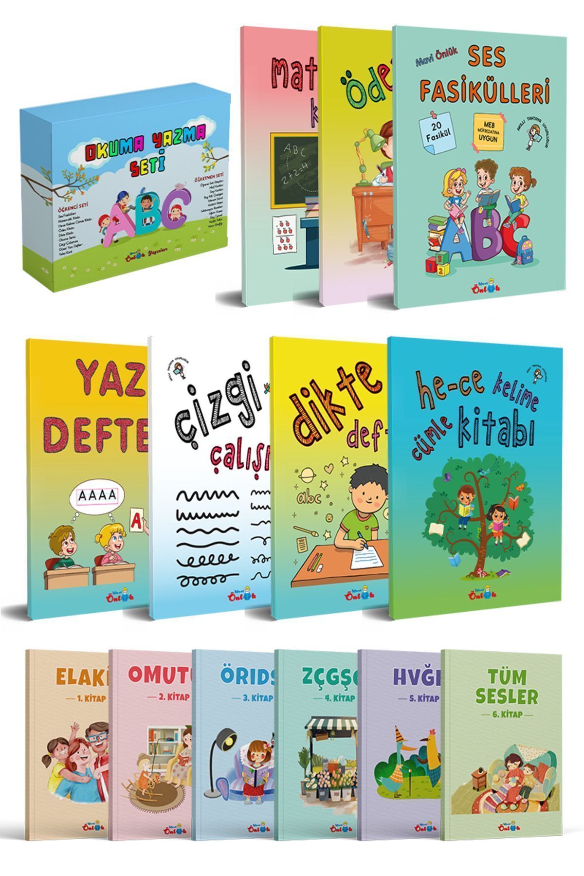 Mavi Önlük Yayınları Elat 1. Sınıf Okuma Yazma Seti | 32 Kitap - 5.6.7. Yaş - Kollektif