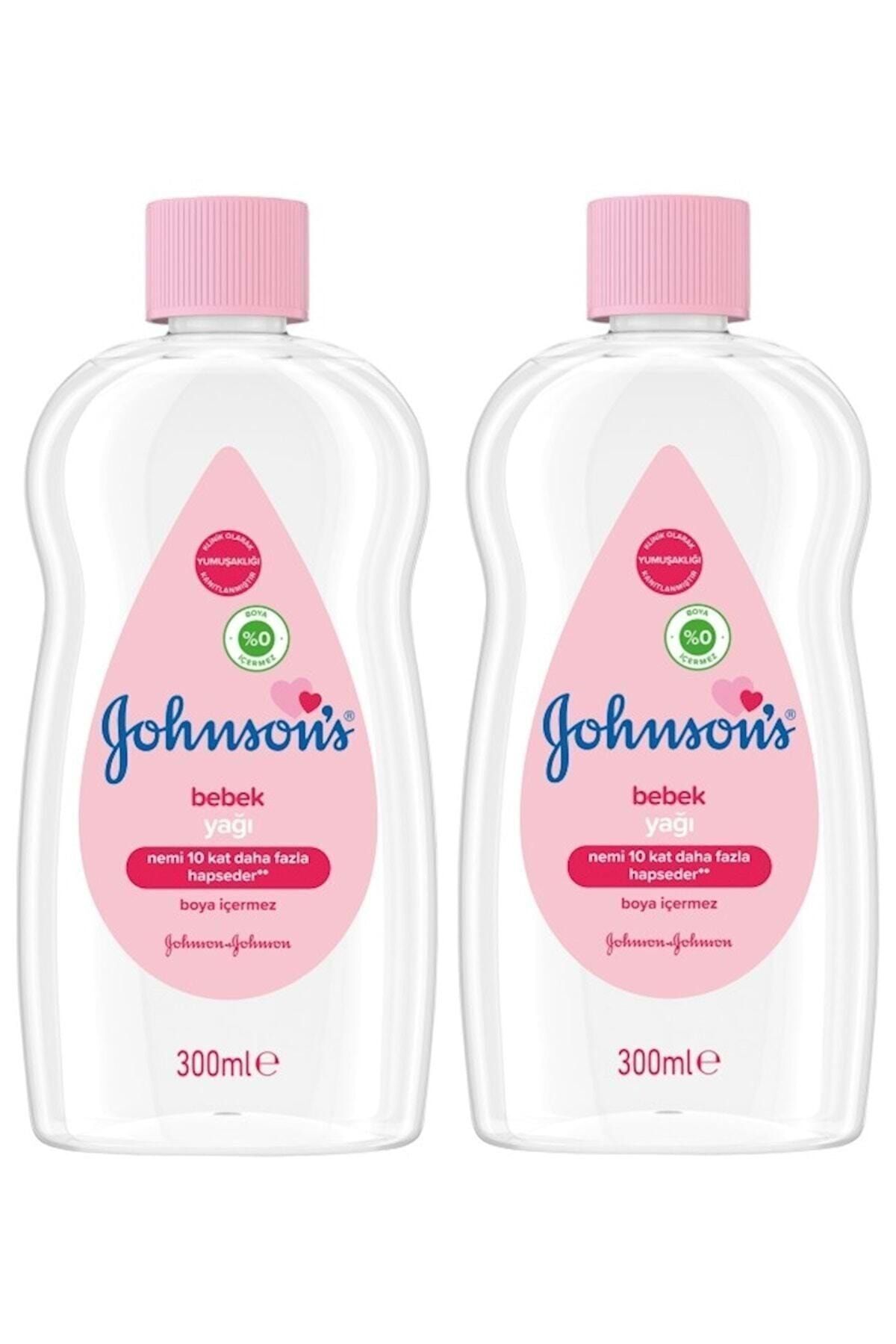 Johnson's Baby Johnsons Baby Bebek Yağı 300ml Nemlendirici (Pembe) 2 Li Set