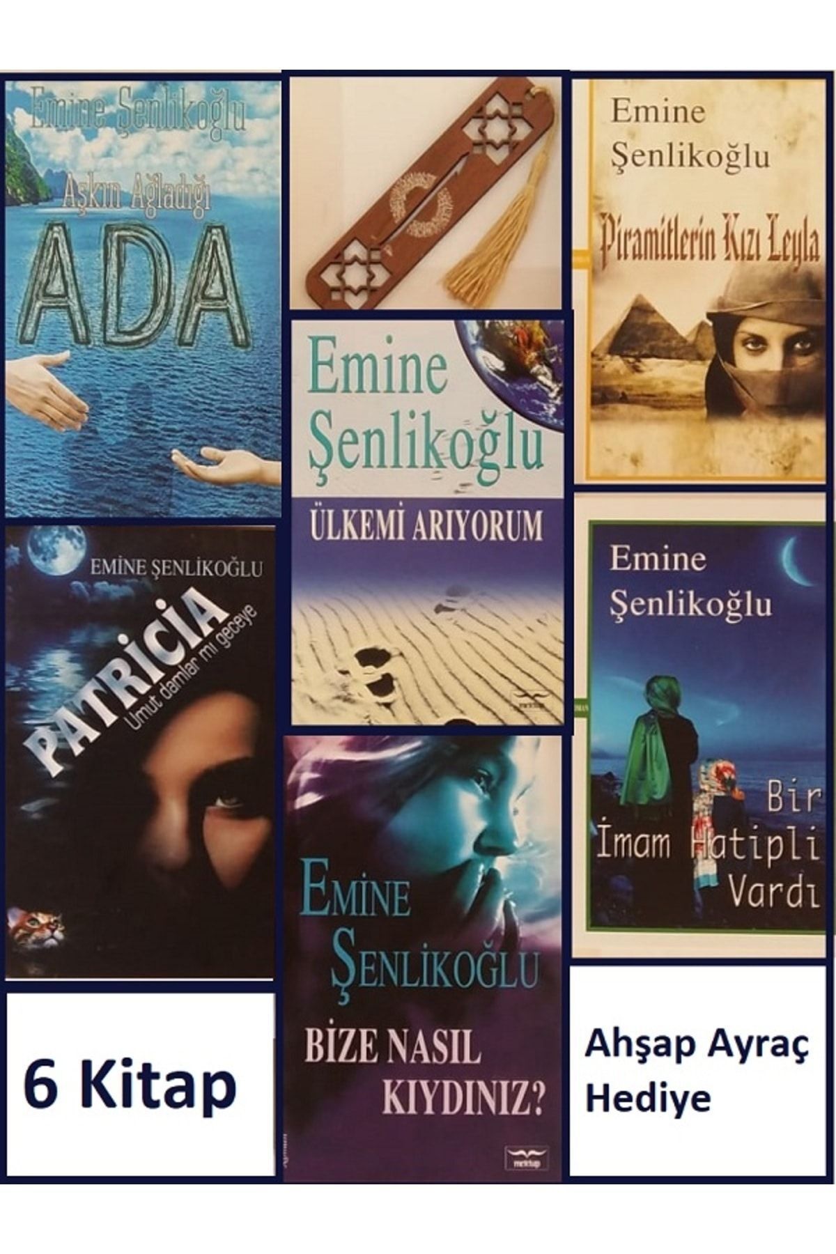 Mektup Yayınları Emine Şenlioğlu 6 Kitap Set. Ahşap Ayraç Hediye.